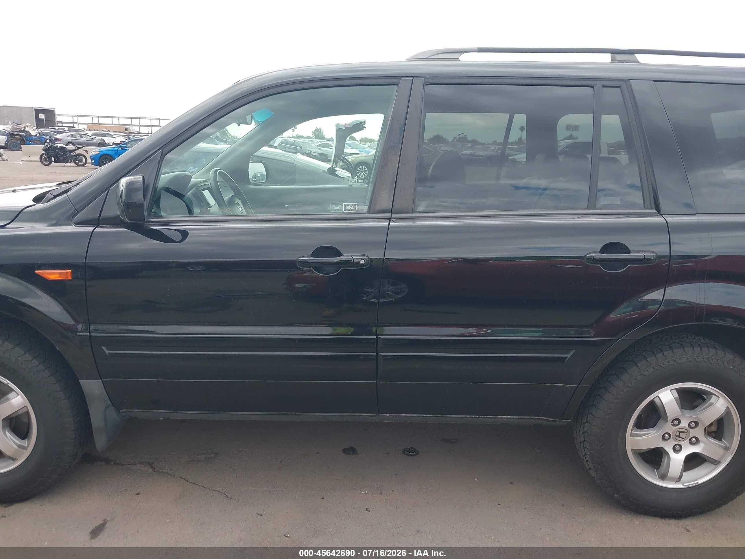 2008 Honda Pilot Ex-l Black vin: 5FNYF28708B001323