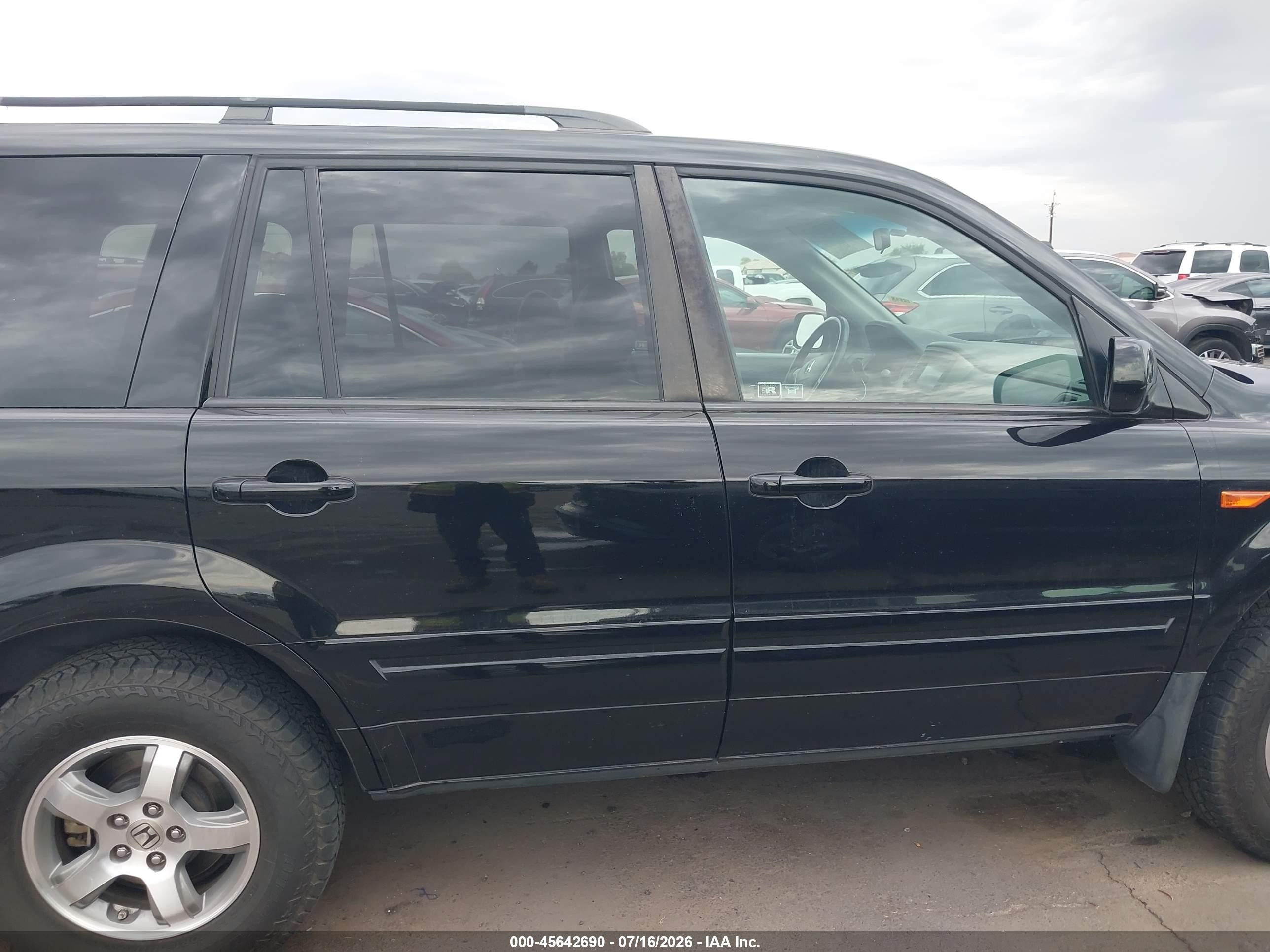 2008 Honda Pilot Ex-l Black vin: 5FNYF28708B001323