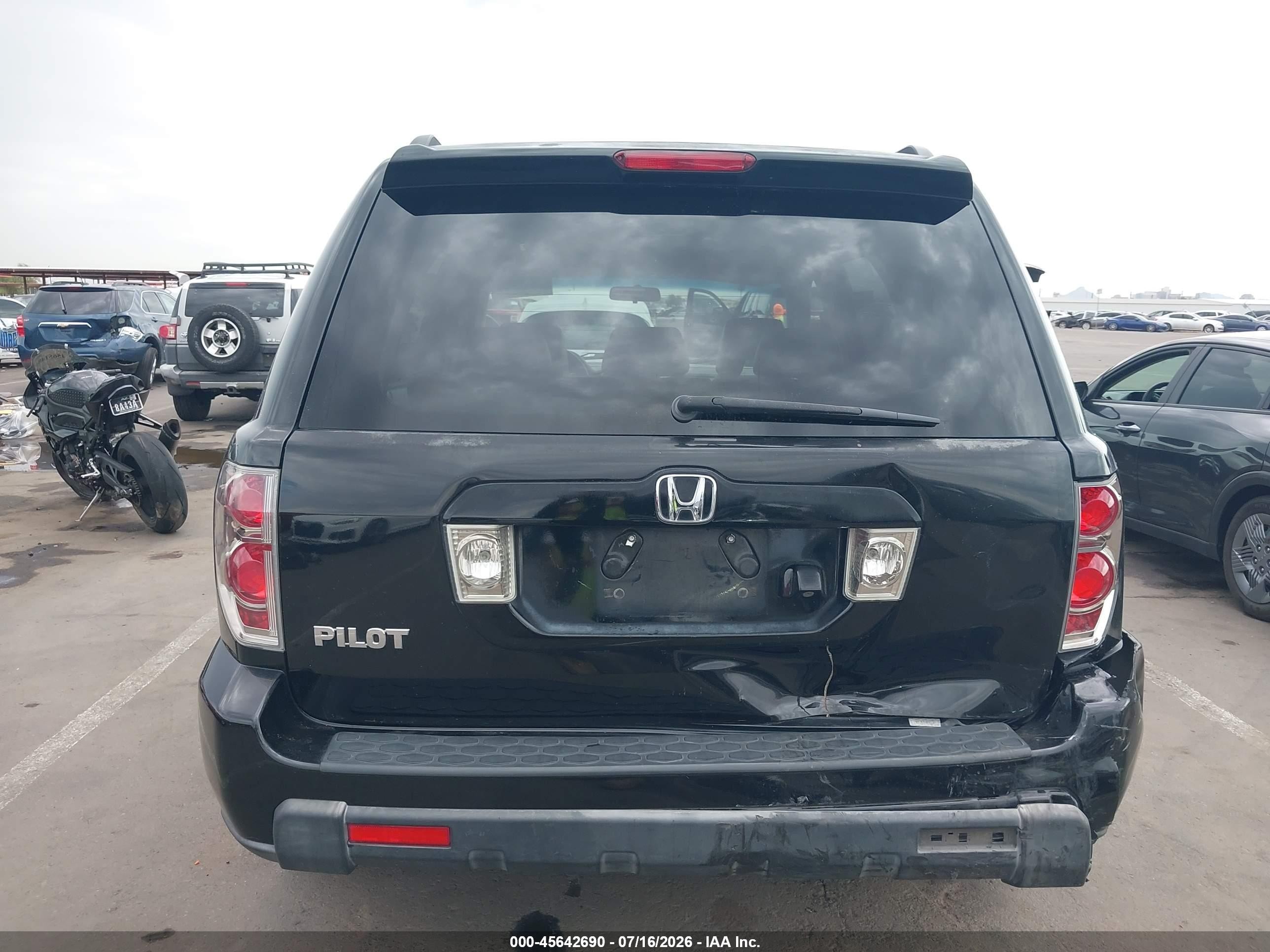 2008 Honda Pilot Ex-l Black vin: 5FNYF28708B001323