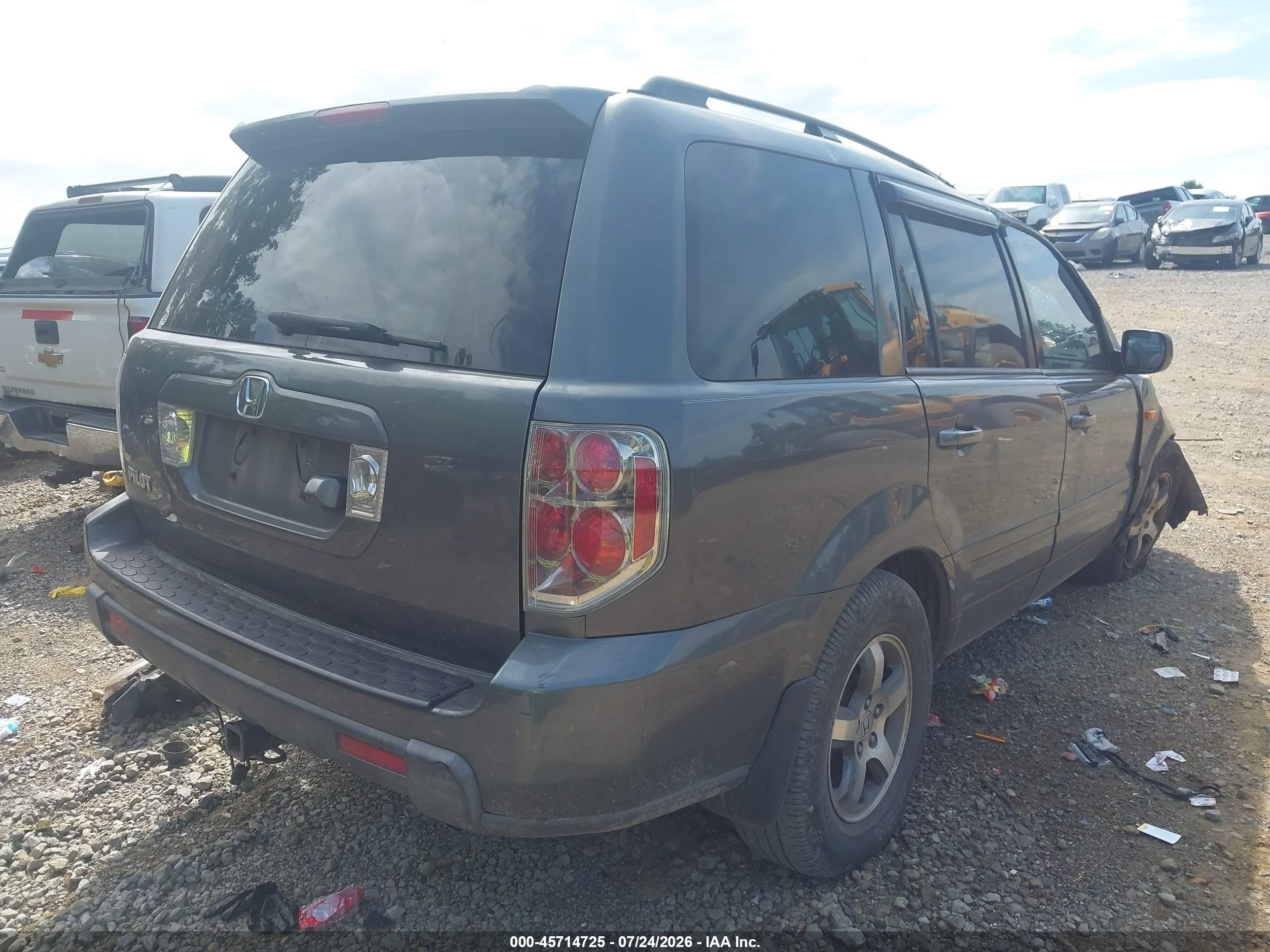 2008 Honda Pilot Ex-l Gray vin: 5FNYF28718B029132