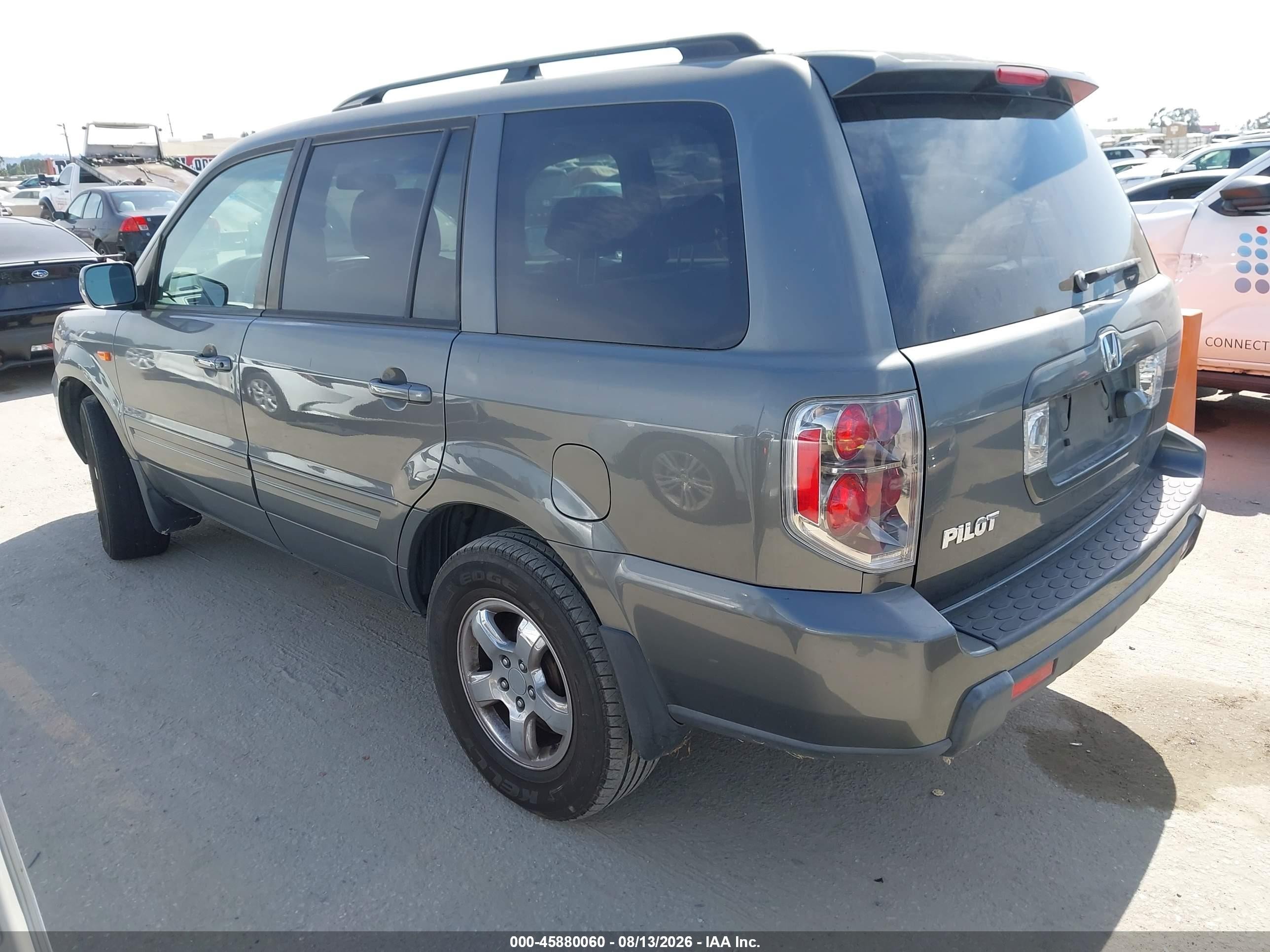 2007 Honda Pilot Ex-l Gray vin: 5FNYF28727B007428