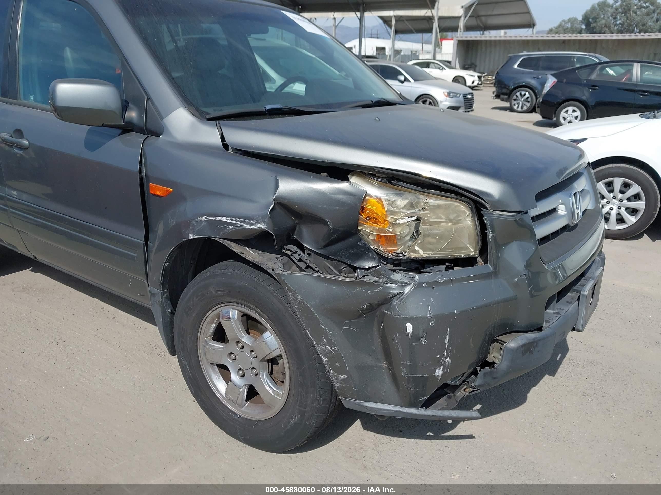 2007 Honda Pilot Ex-l Gray vin: 5FNYF28727B007428