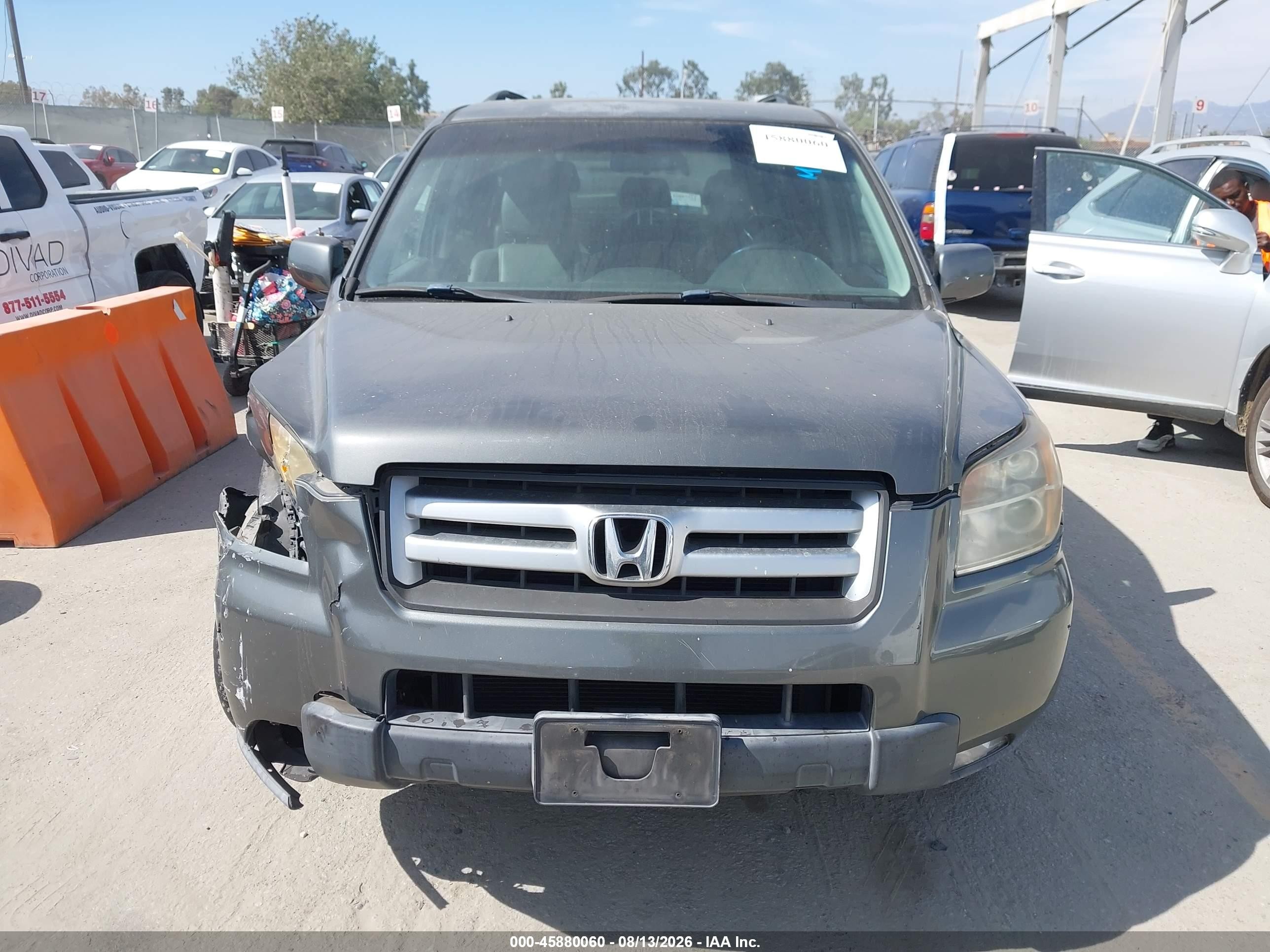 2007 Honda Pilot Ex-l Gray vin: 5FNYF28727B007428