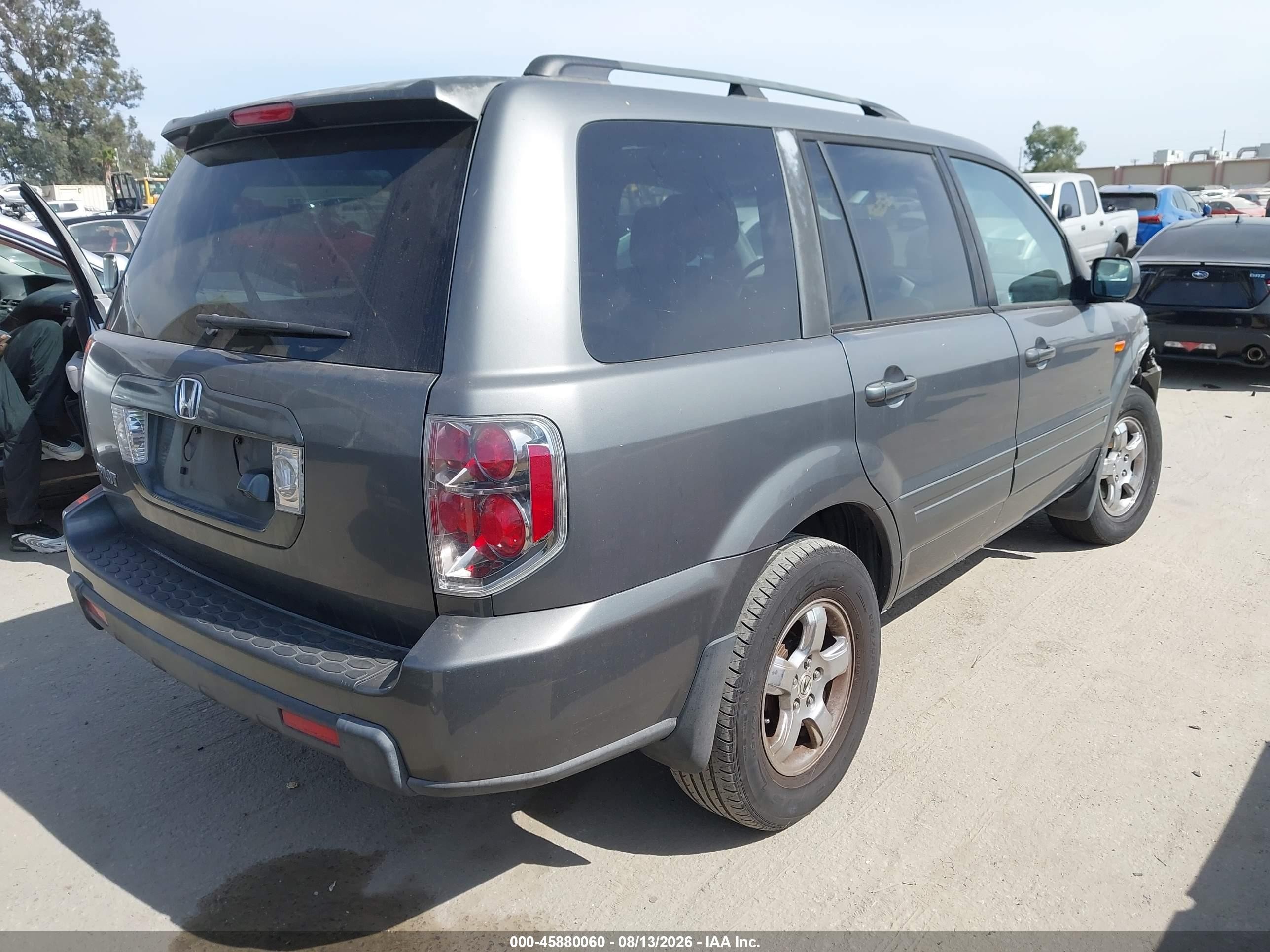 2007 Honda Pilot Ex-l Gray vin: 5FNYF28727B007428