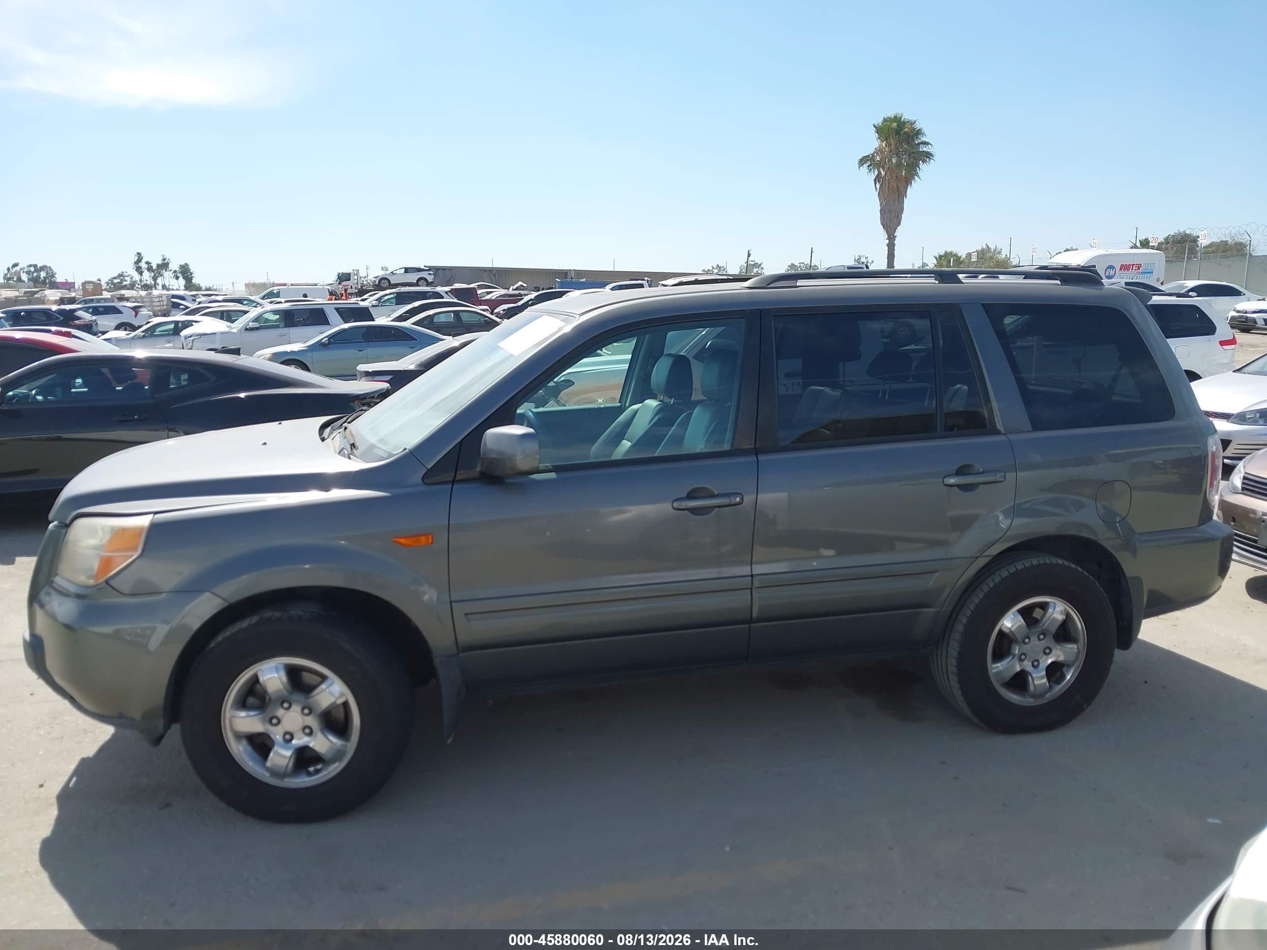 2007 Honda Pilot Ex-l Gray vin: 5FNYF28727B007428