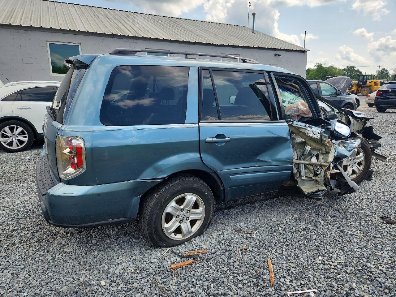 2007 Honda Pilot Exl Blue vin: 5FNYF28727B017361