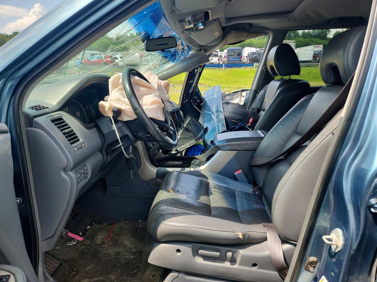 2007 Honda Pilot Exl Blue vin: 5FNYF28727B017361