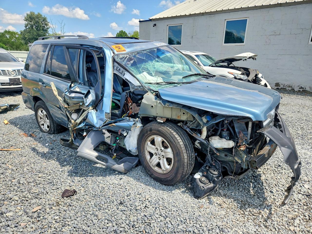 2007 Honda Pilot Exl Blue vin: 5FNYF28727B017361