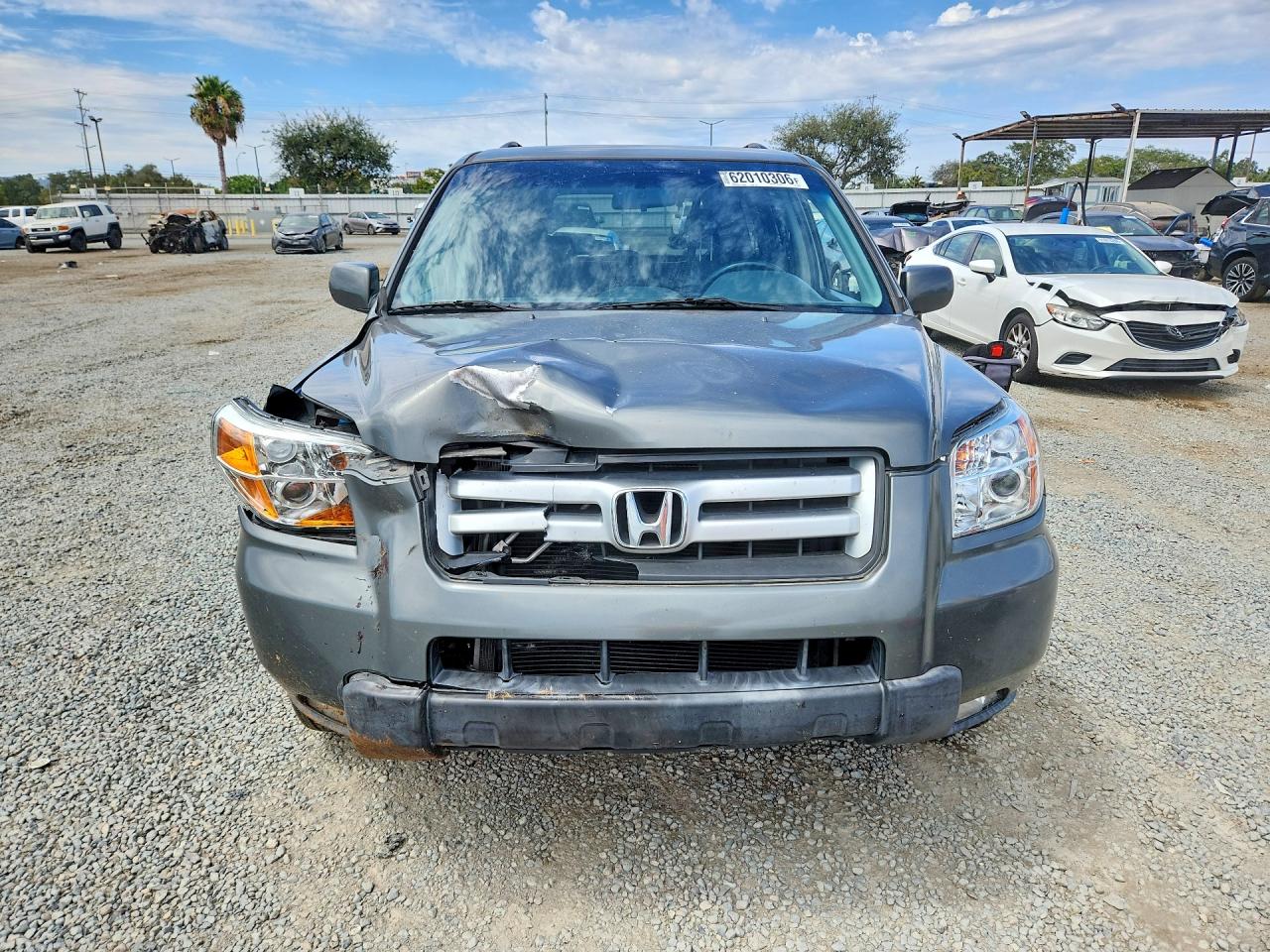 2007 Honda Pilot Exl Gray vin: 5FNYF28737B043466