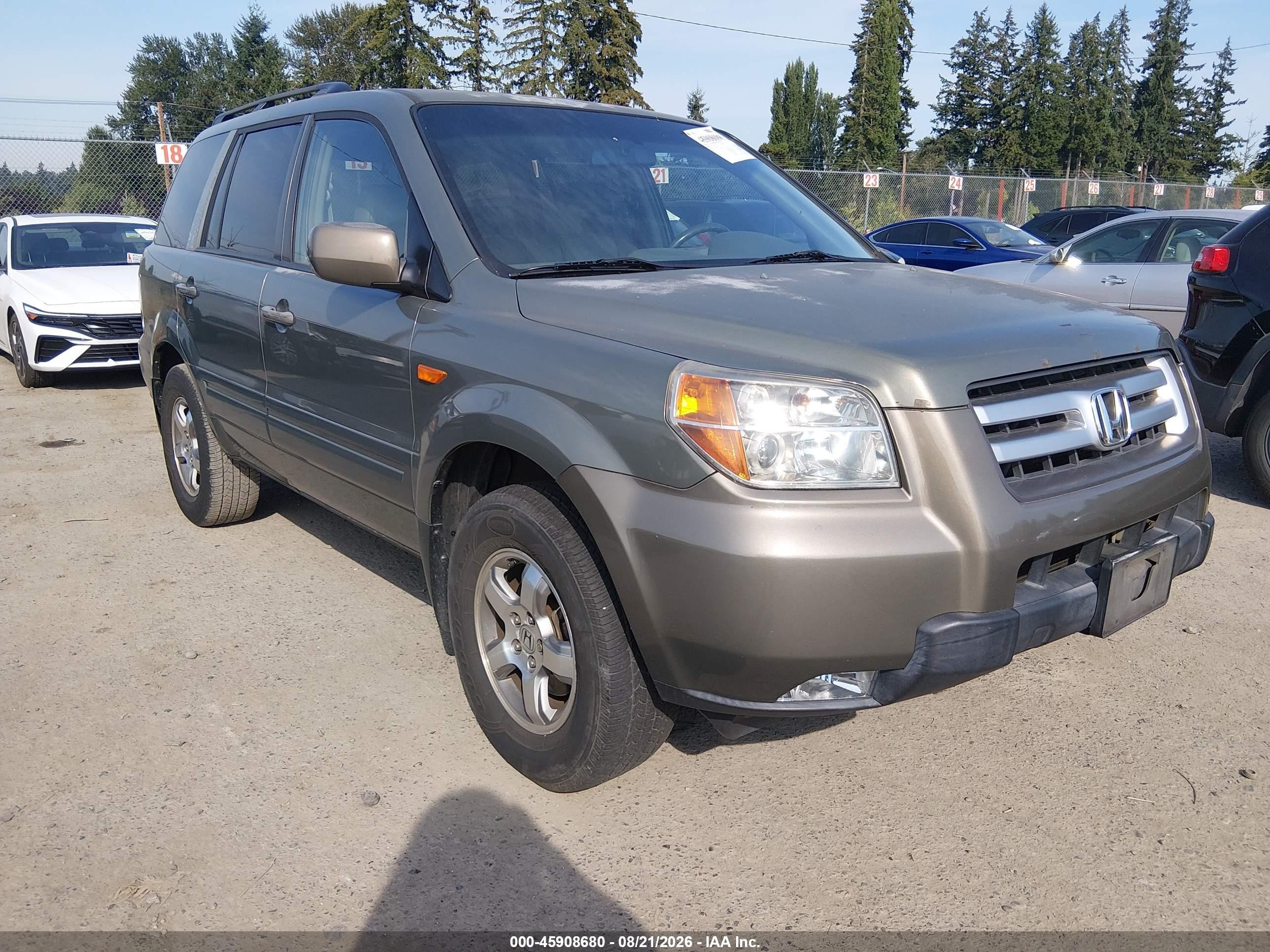 2008 Honda Pilot Ex-l Зеленый vin: 5FNYF28738B008315