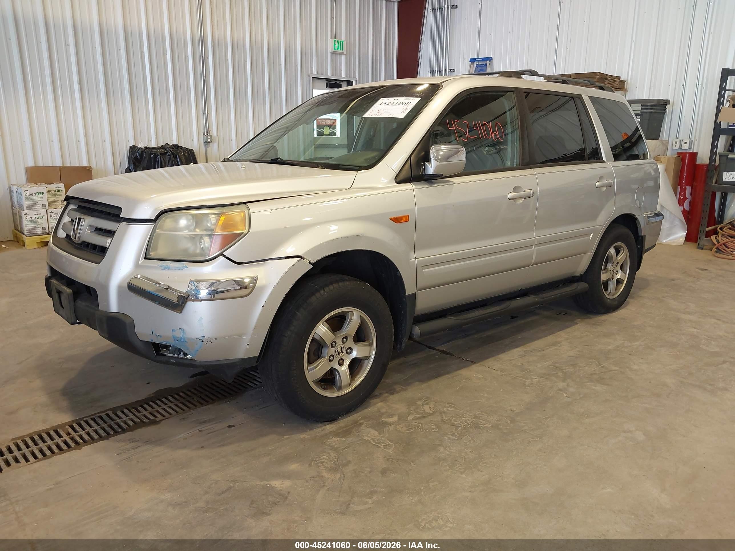 2006 Honda Pilot Ex-l Silver vin: 5FNYF28746B022527