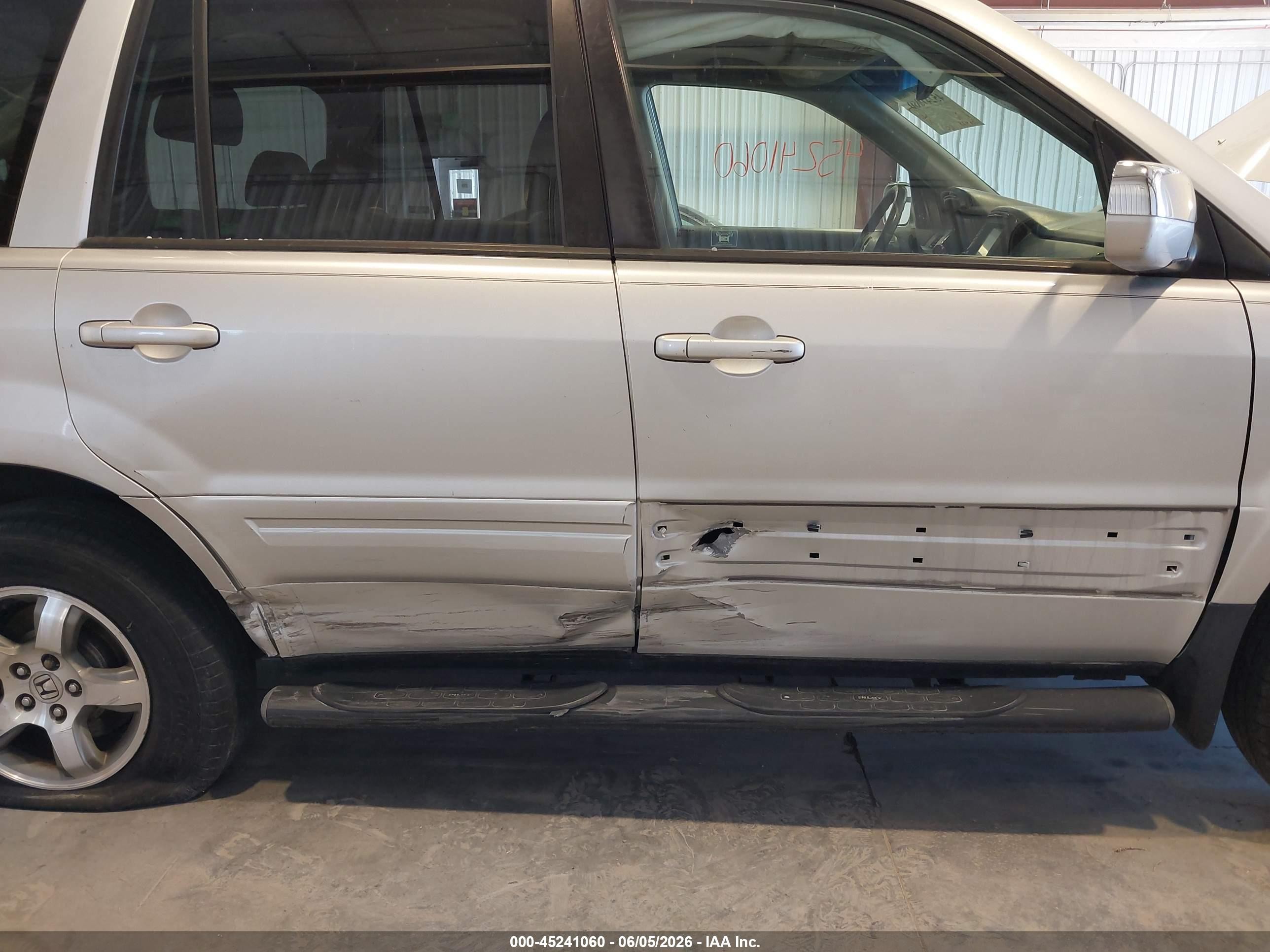 2006 Honda Pilot Ex-l Silver vin: 5FNYF28746B022527