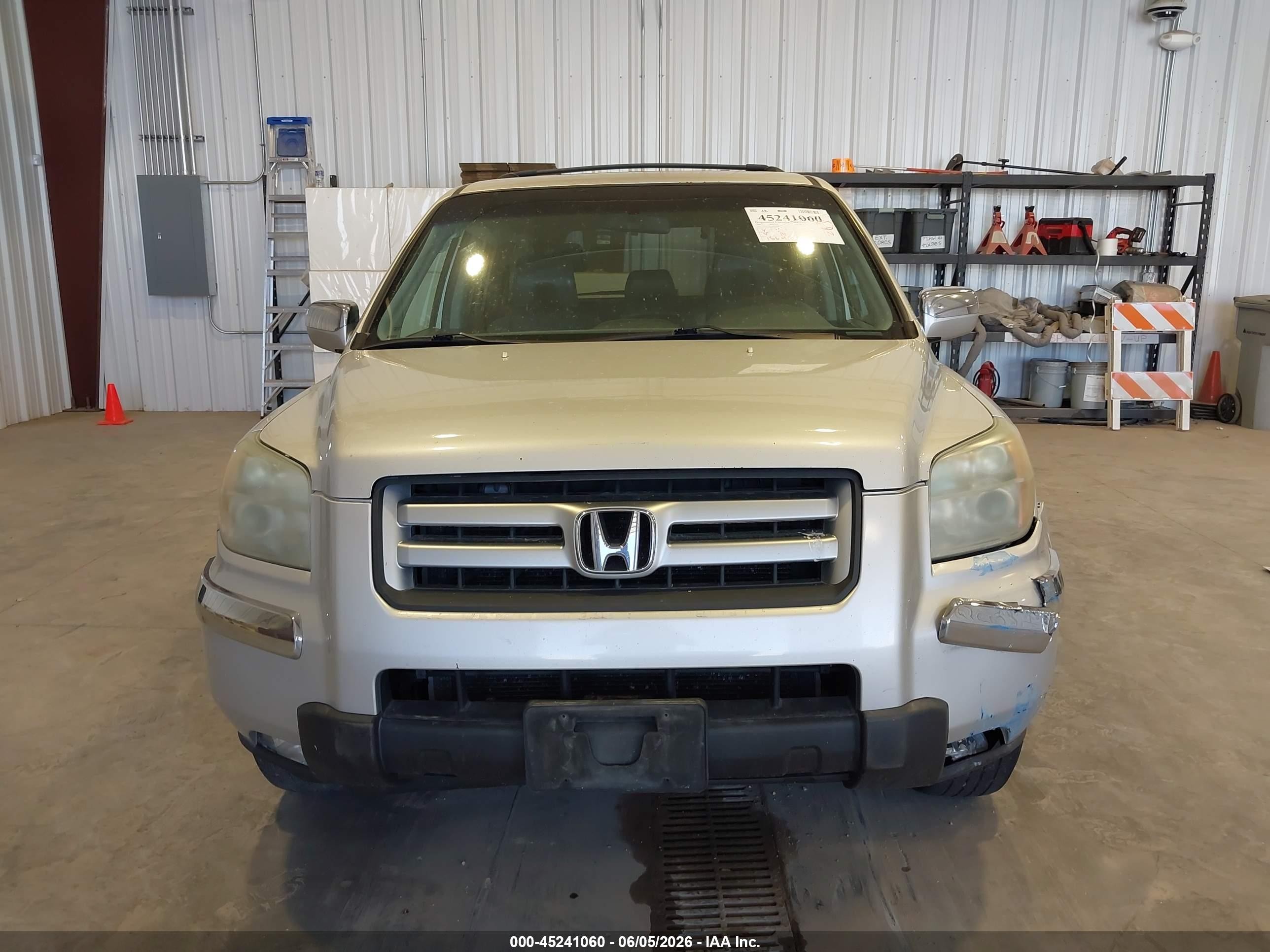 2006 Honda Pilot Ex-l Silver vin: 5FNYF28746B022527