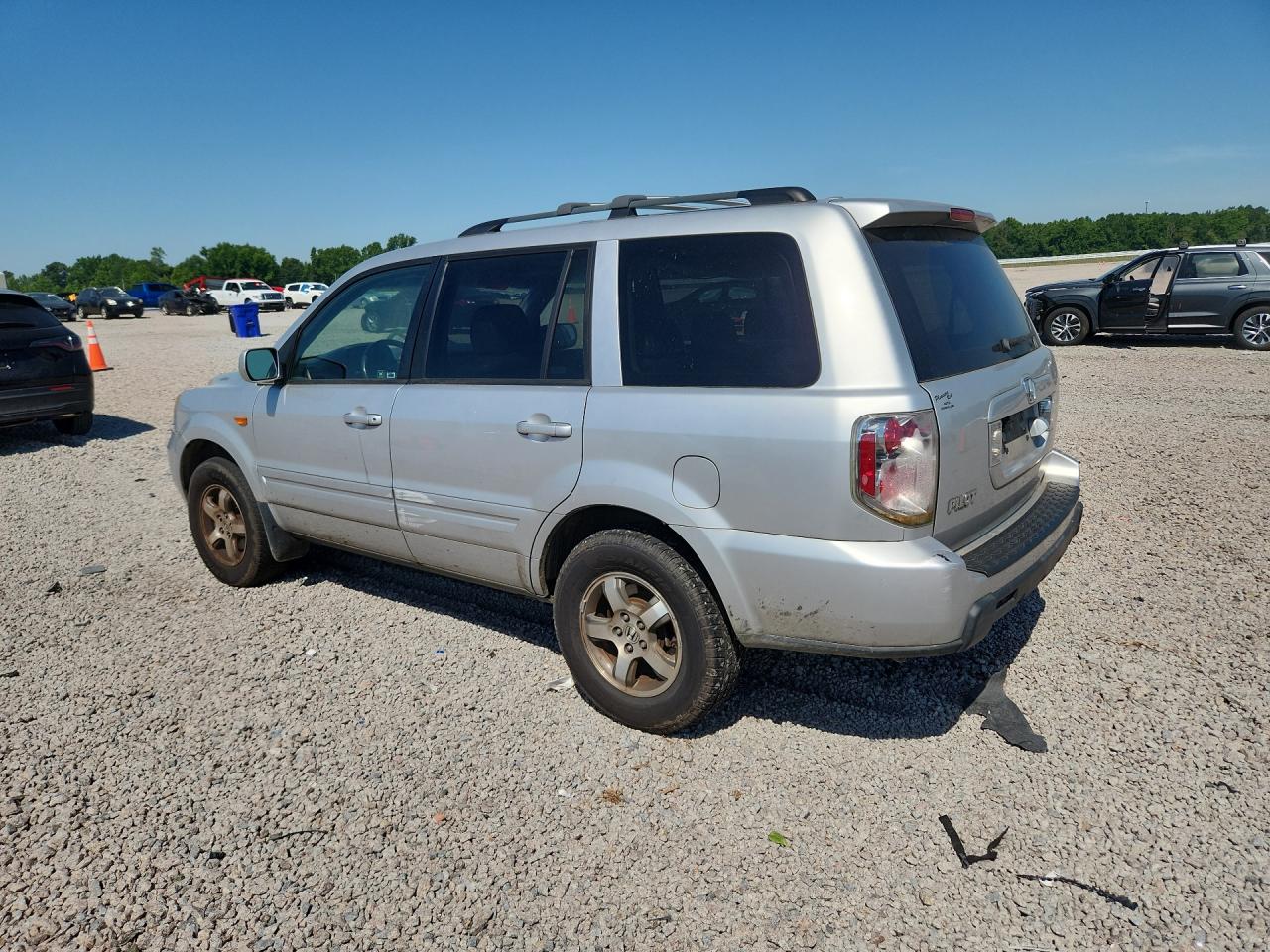 2006 Honda Pilot Ex Silver vin: 5FNYF28746B035195