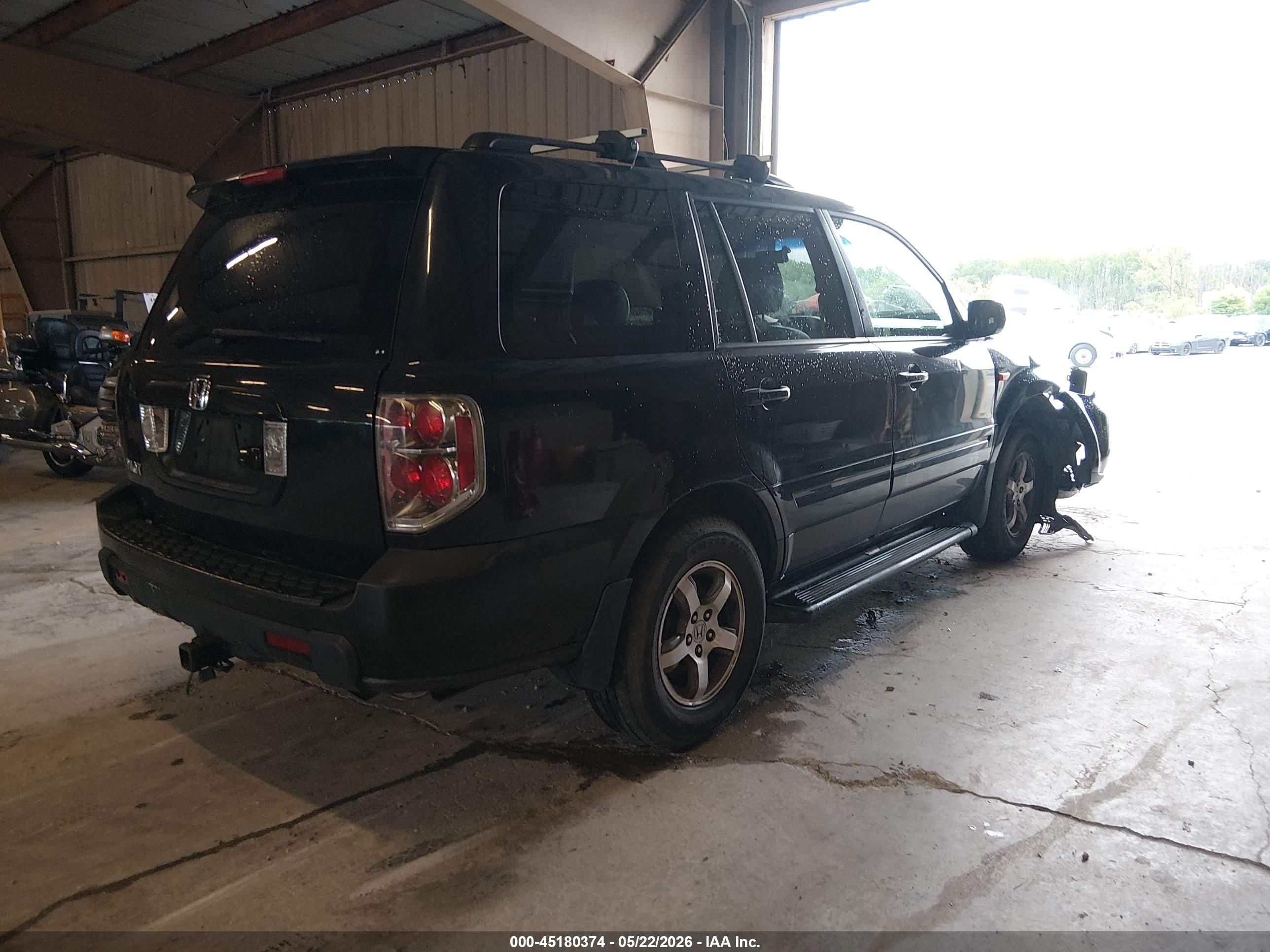 2007 Honda Pilot Ex-l Black vin: 5FNYF28757B007083