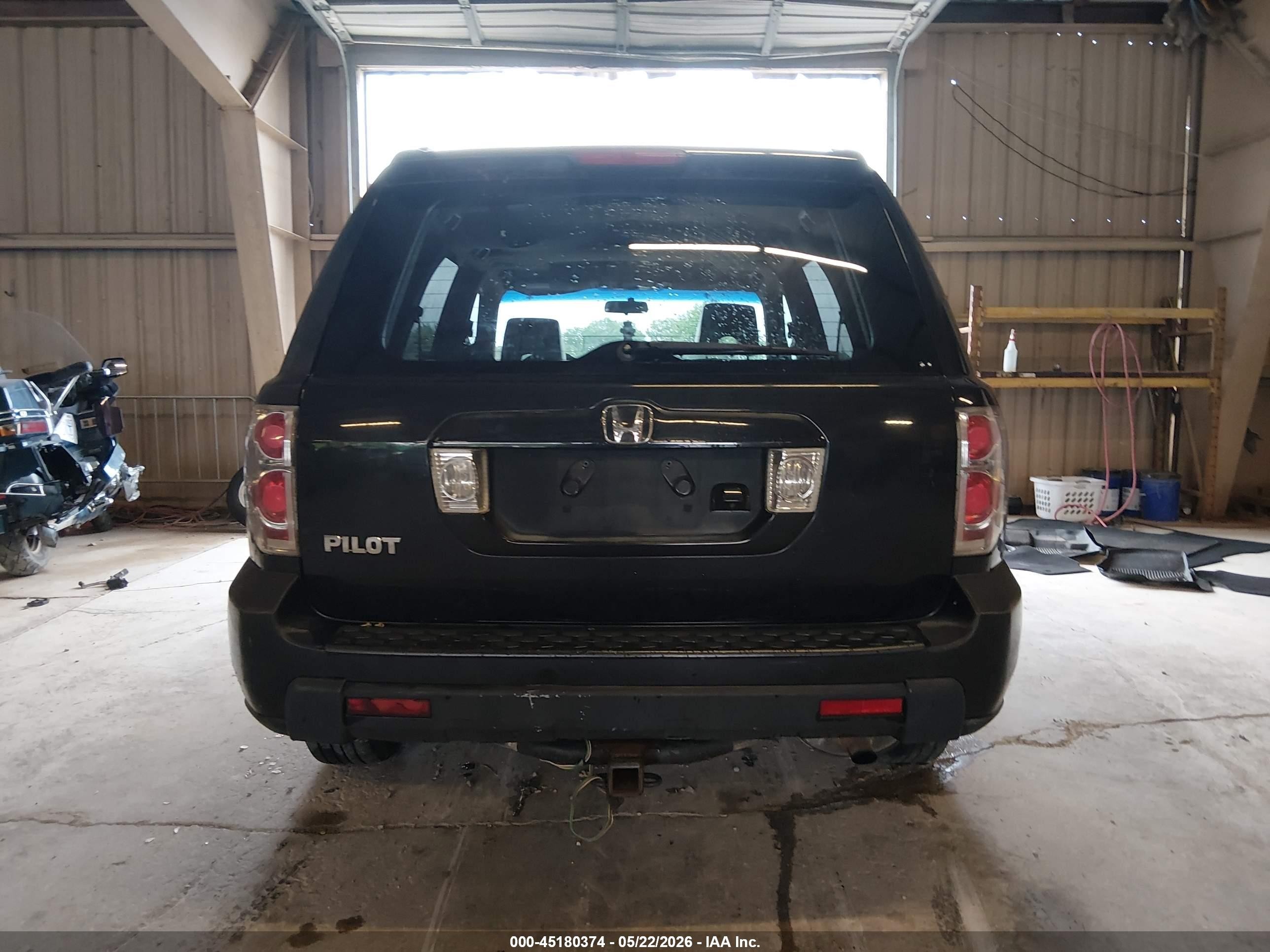 2007 Honda Pilot Ex-l Black vin: 5FNYF28757B007083