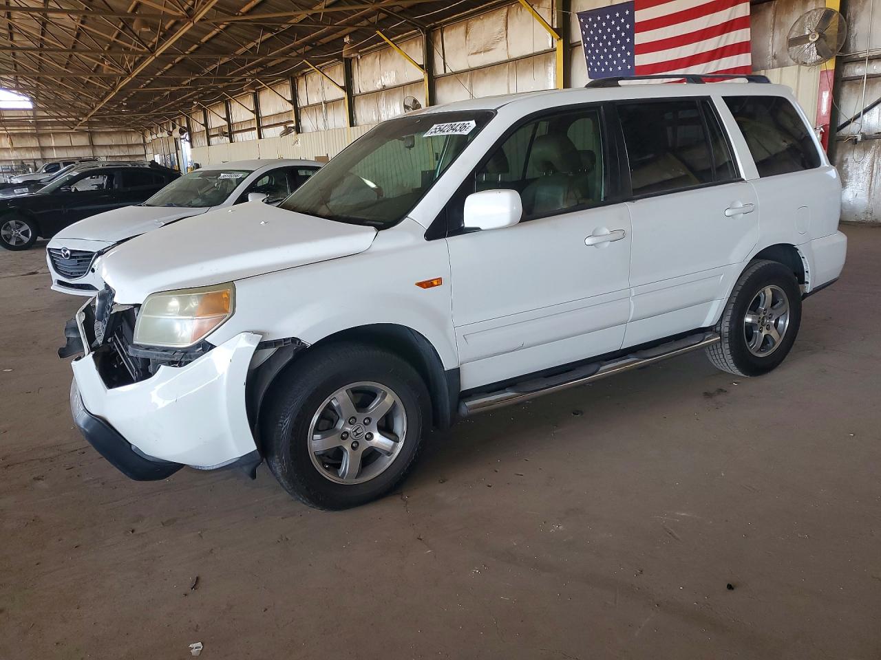 2007 Honda Pilot Exl White vin: 5FNYF28757B044781