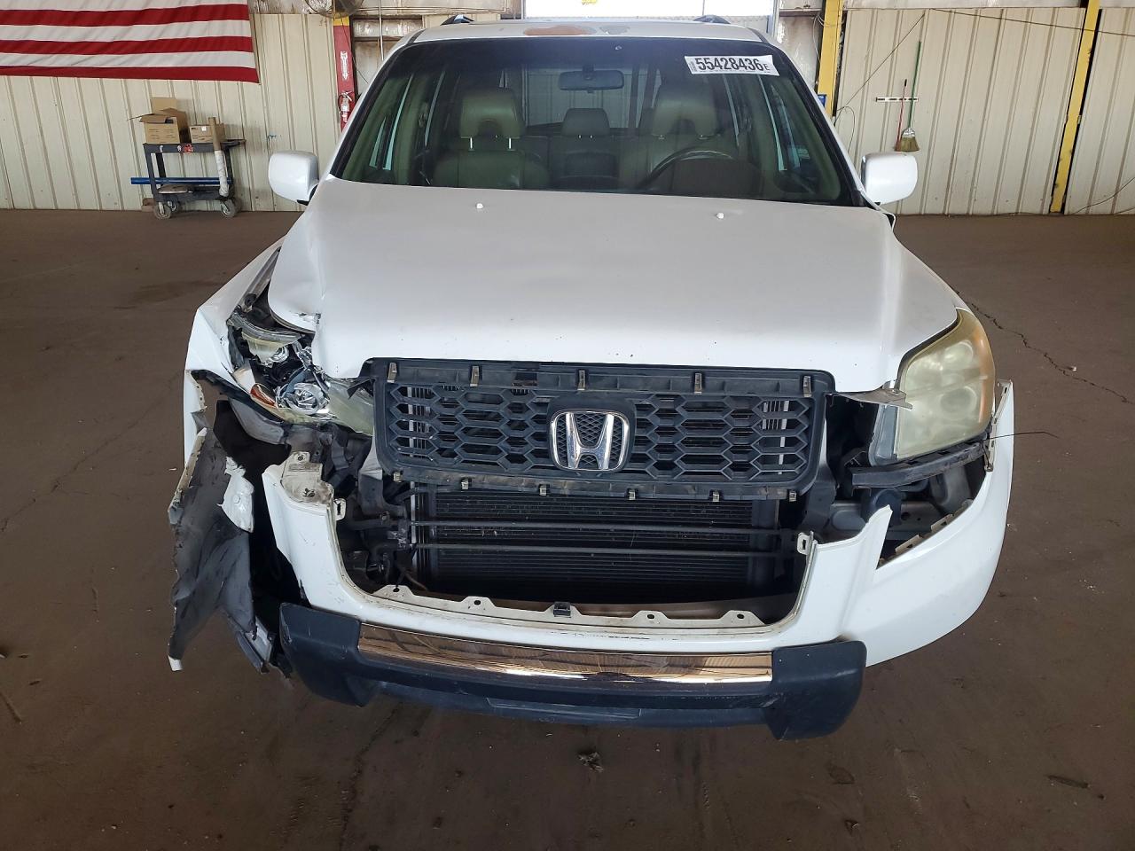 2007 Honda Pilot Exl White vin: 5FNYF28757B044781