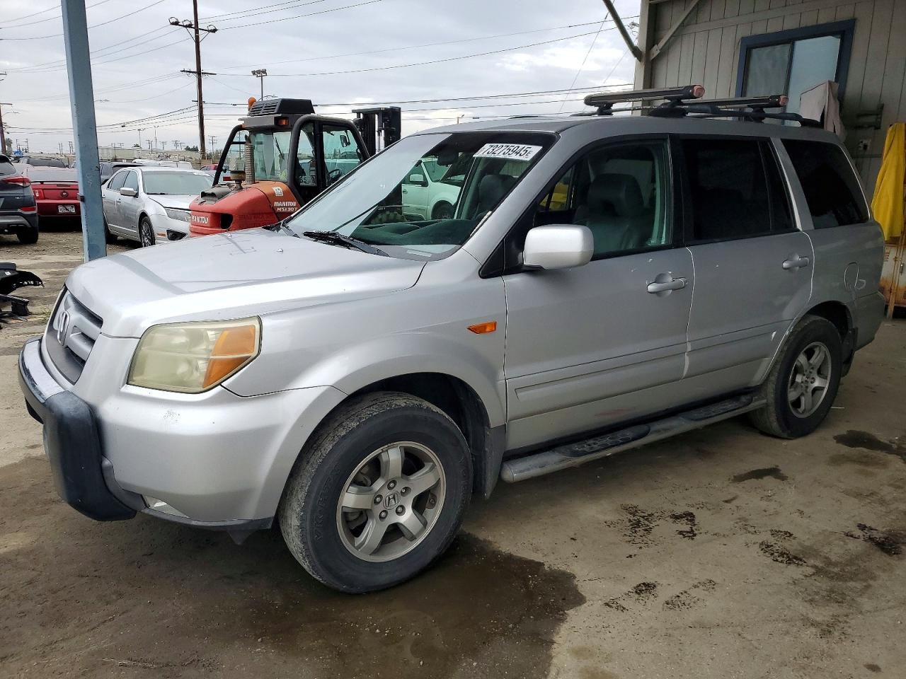2006 Honda Pilot Ex Silver vin: 5FNYF28766B026773