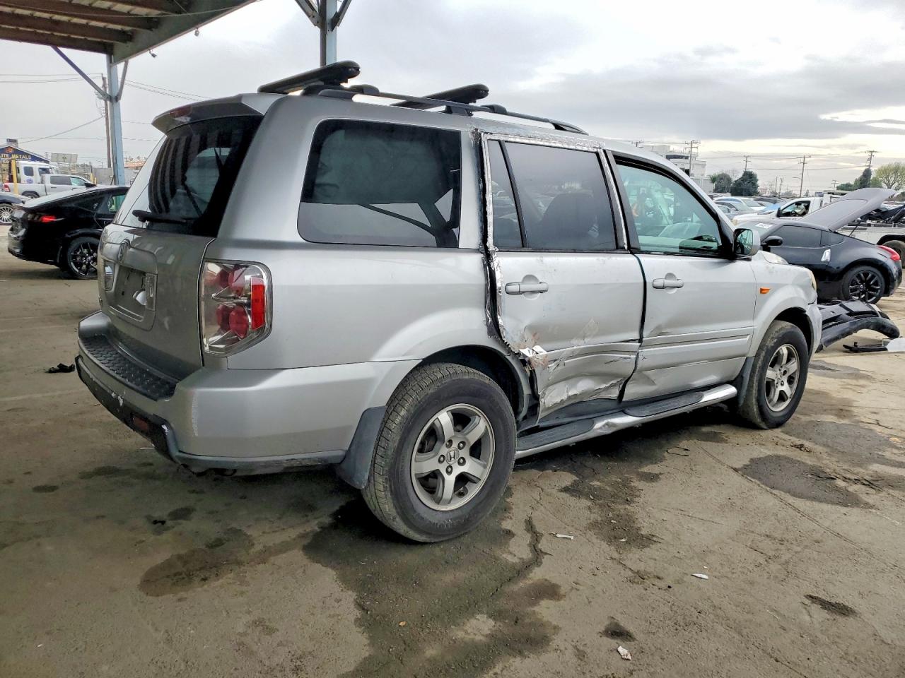 2006 Honda Pilot Ex Silver vin: 5FNYF28766B026773