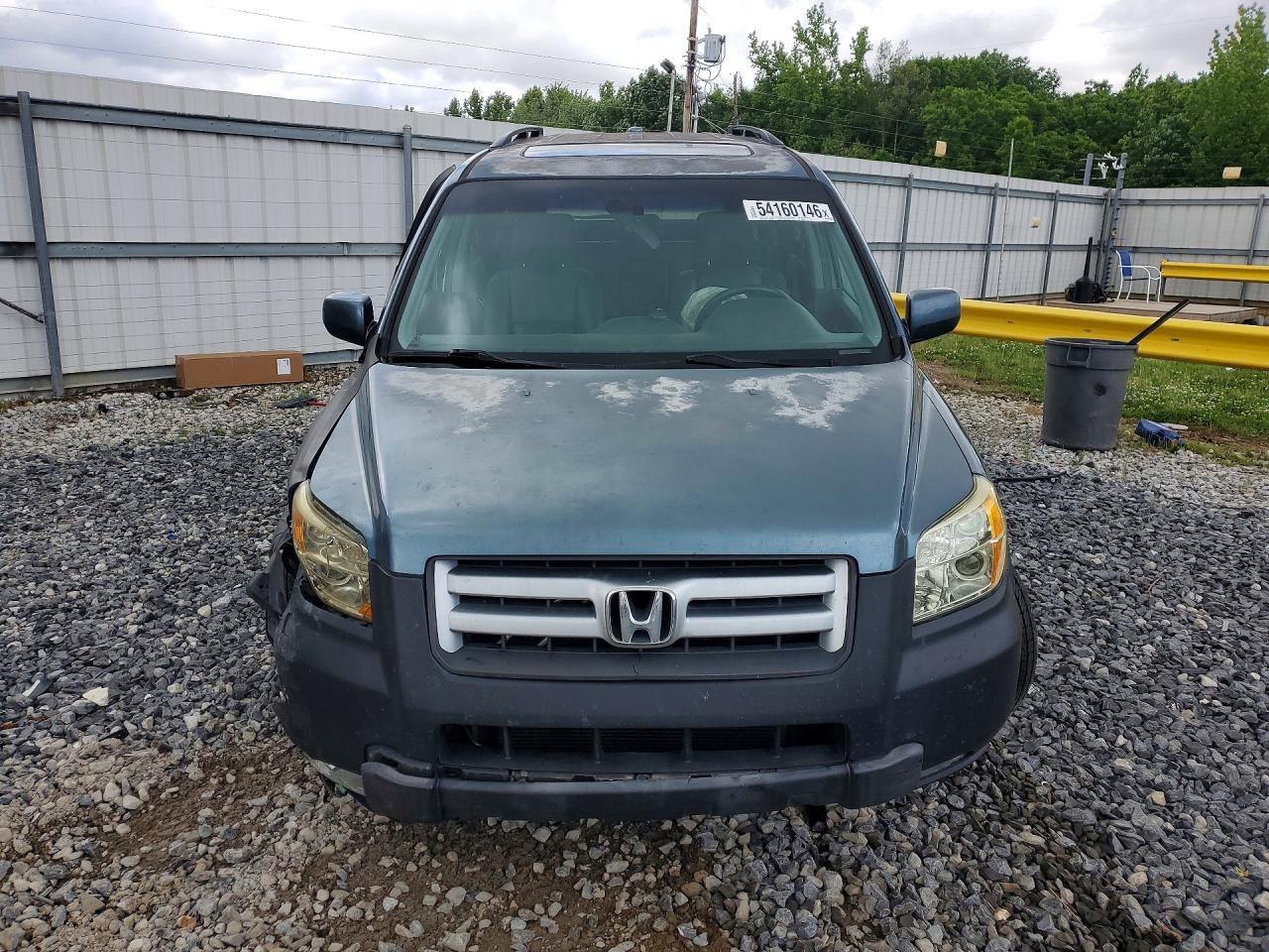 2008 Honda Pilot Exl Blue vin: 5FNYF28768B000600