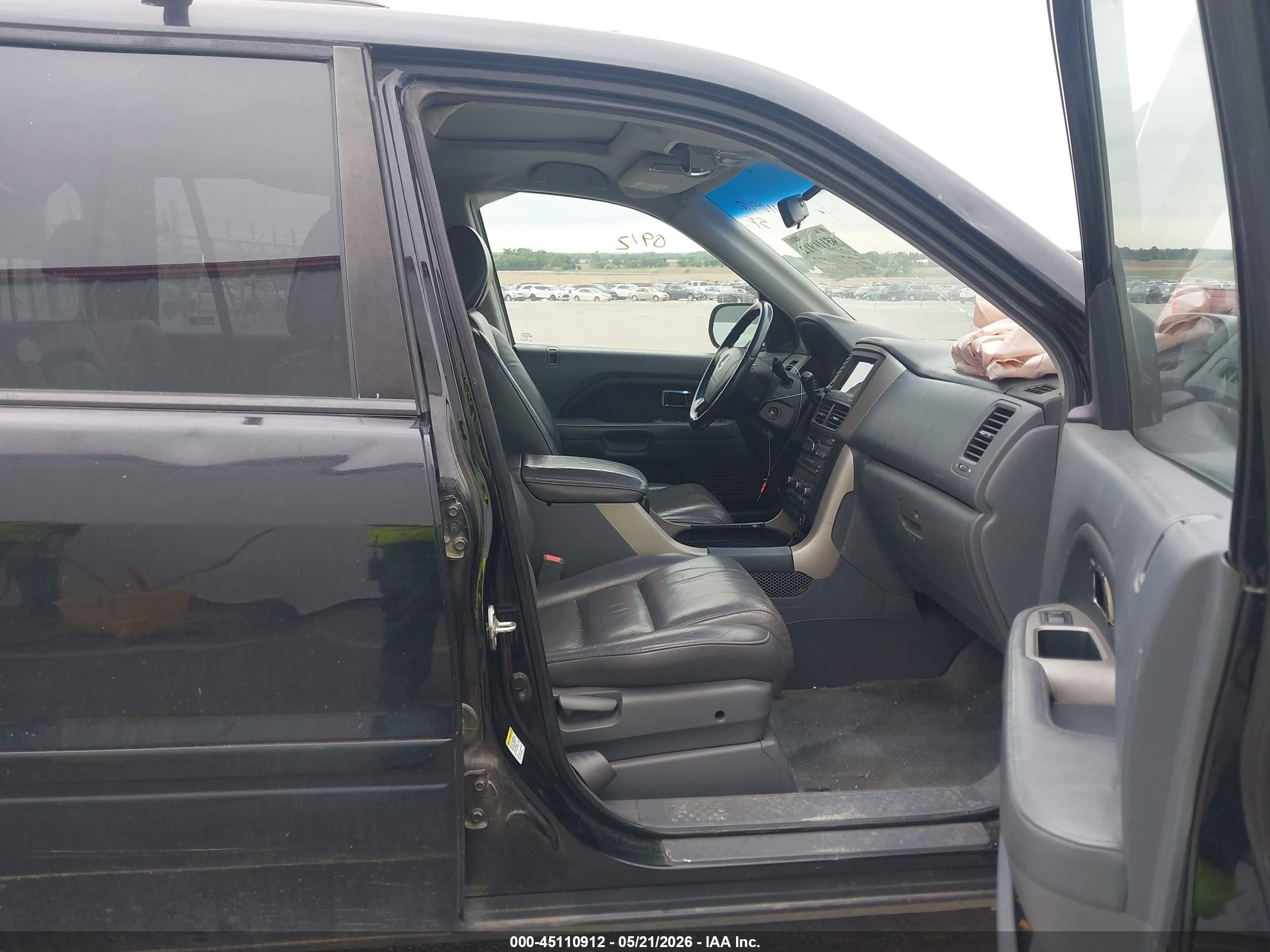 2006 Honda Pilot Ex-l Black vin: 5FNYF28776B003308