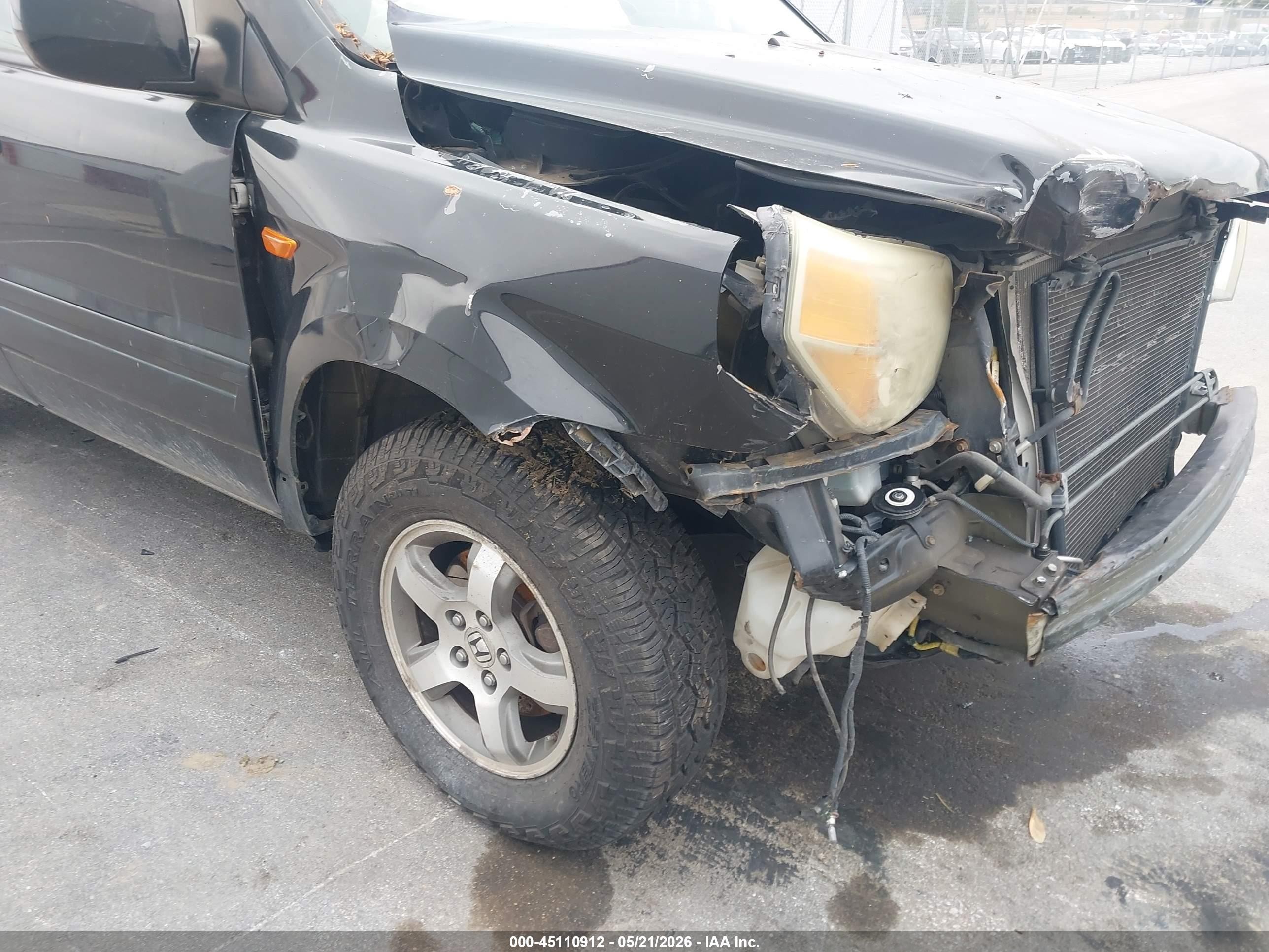 2006 Honda Pilot Ex-l Black vin: 5FNYF28776B003308