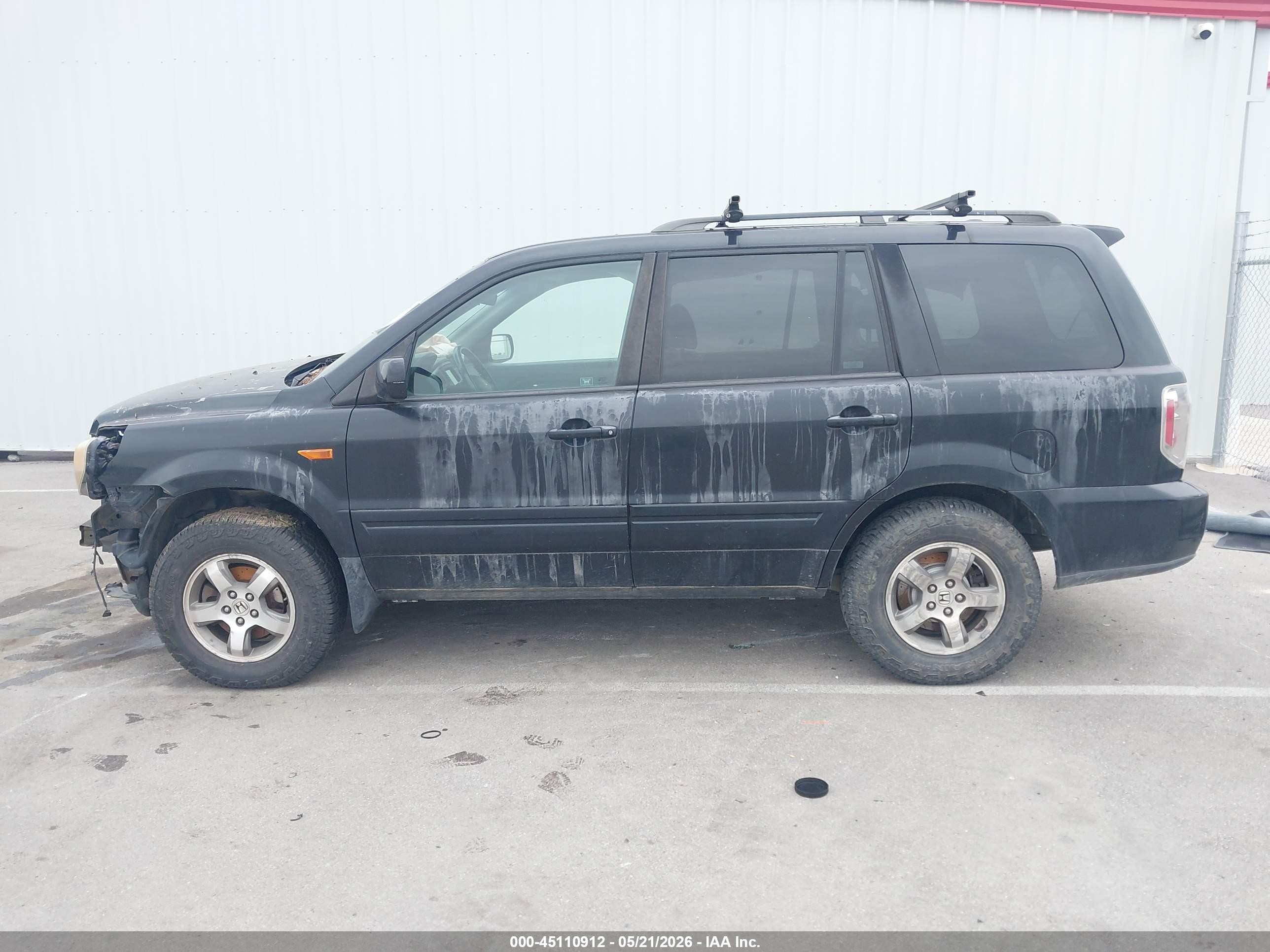2006 Honda Pilot Ex-l Black vin: 5FNYF28776B003308