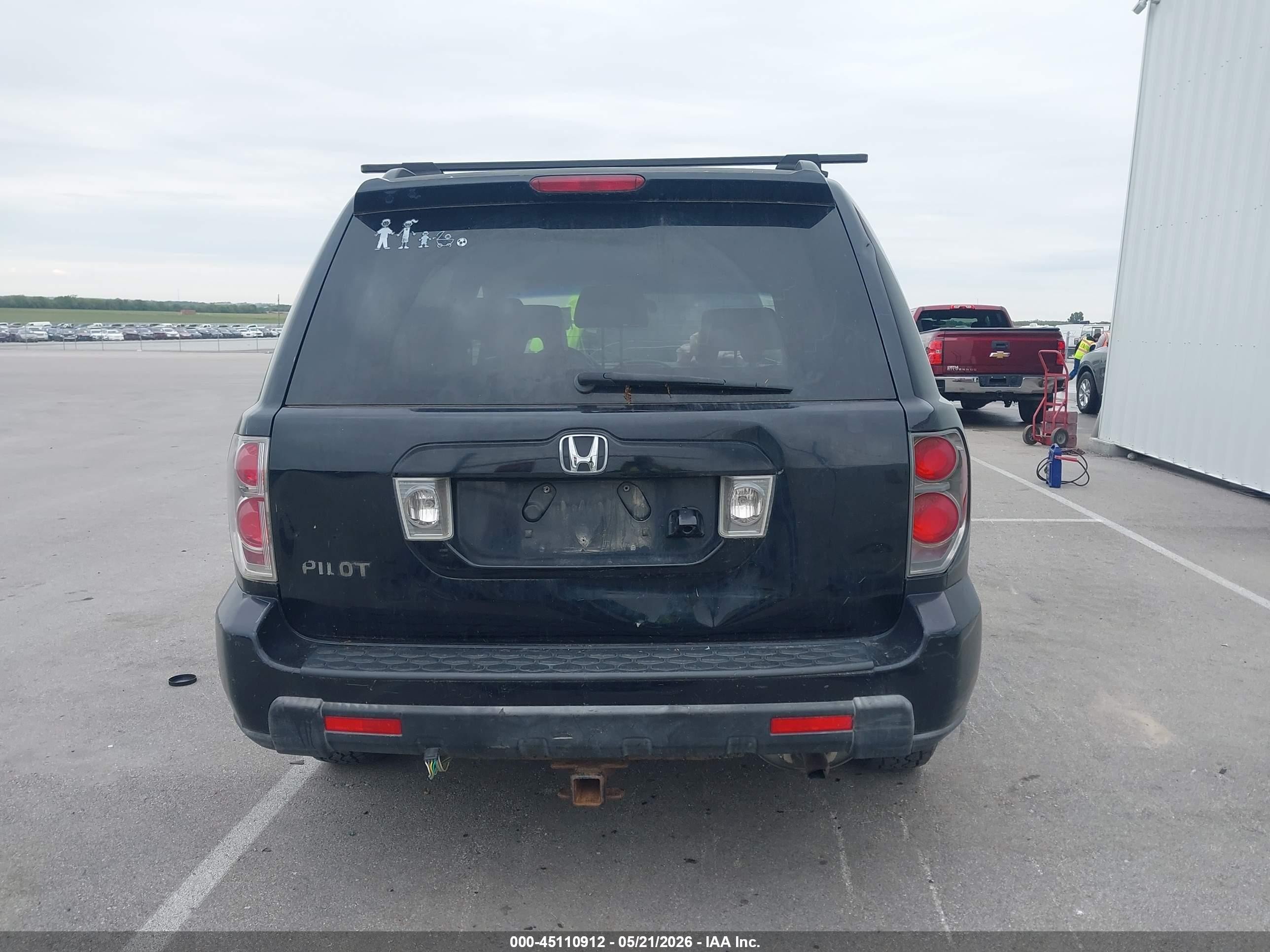 2006 Honda Pilot Ex-l Black vin: 5FNYF28776B003308