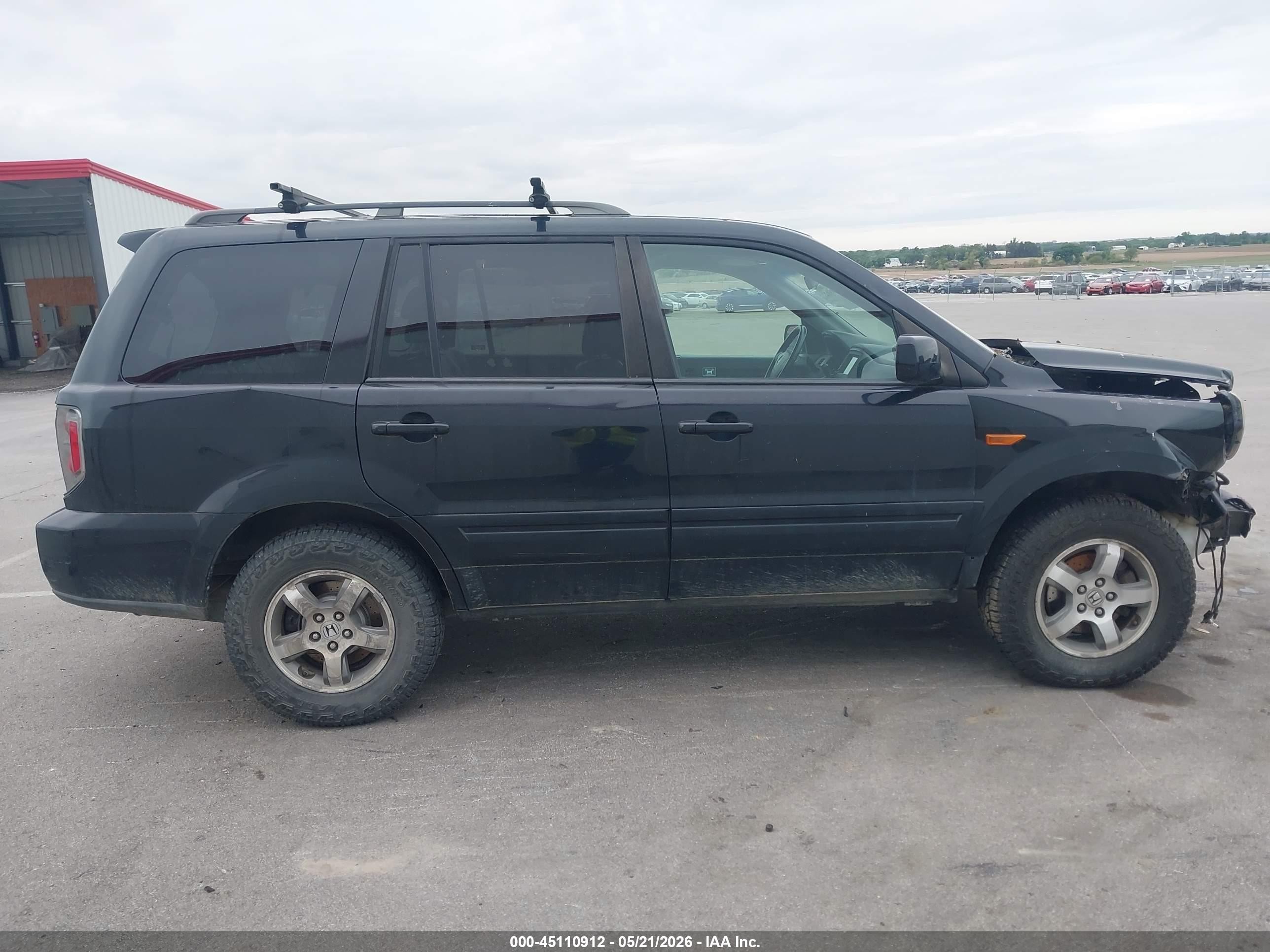 2006 Honda Pilot Ex-l Black vin: 5FNYF28776B003308
