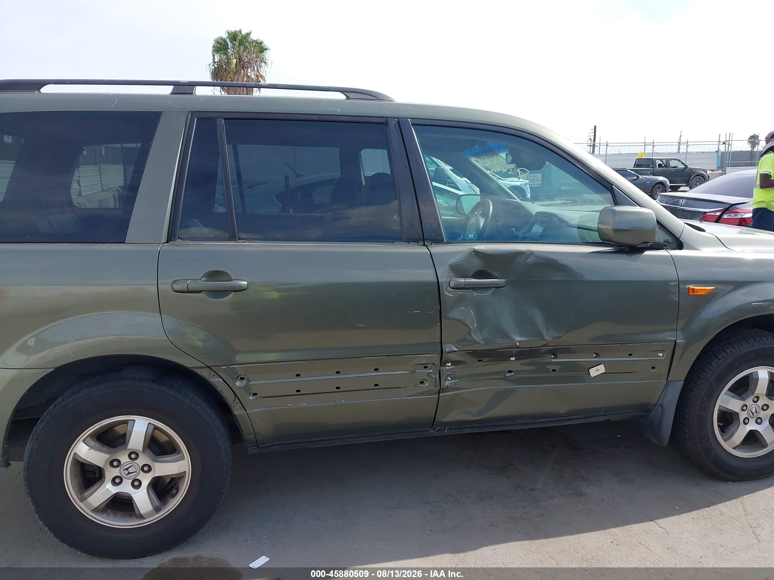 2006 Honda Pilot Ex-l Green vin: 5FNYF28776B026829