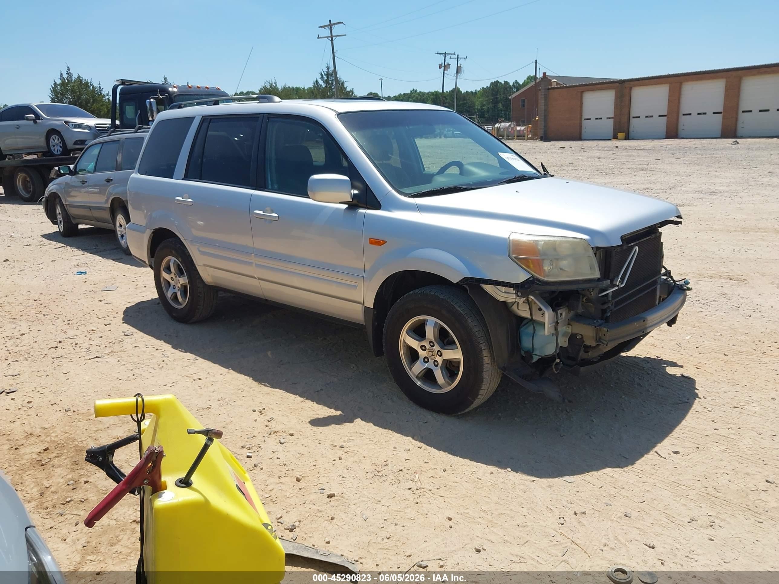 2007 Honda Pilot Ex-l Silver vin: 5FNYF28787B031488