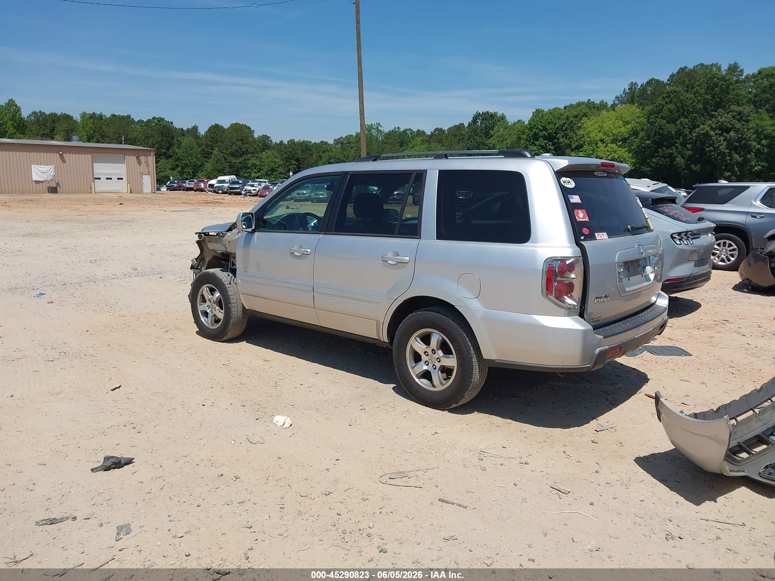 2007 Honda Pilot Ex-l Silver vin: 5FNYF28787B031488