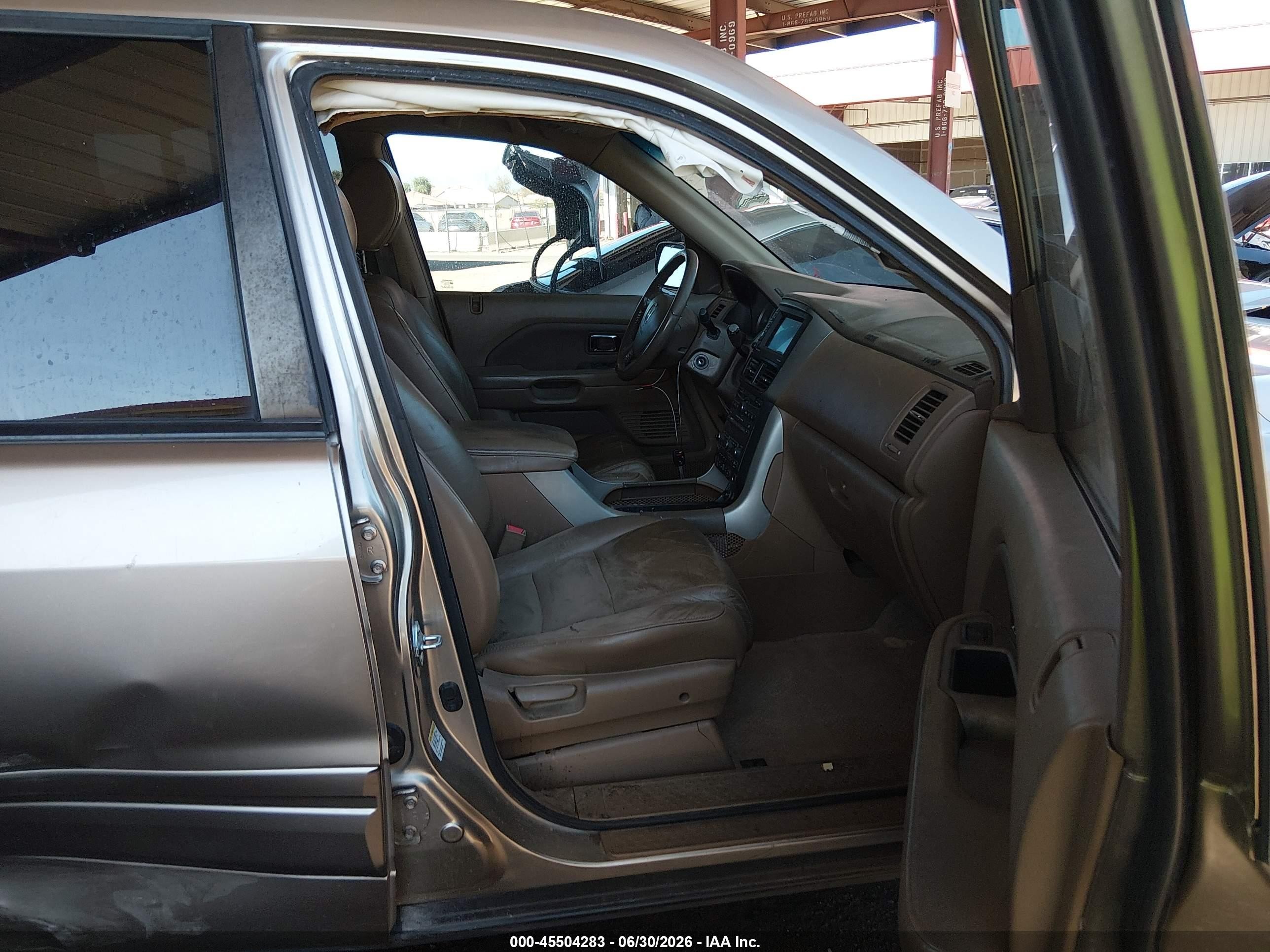 2006 Honda Pilot Ex-l Champagne vin: 5FNYF28796B038657