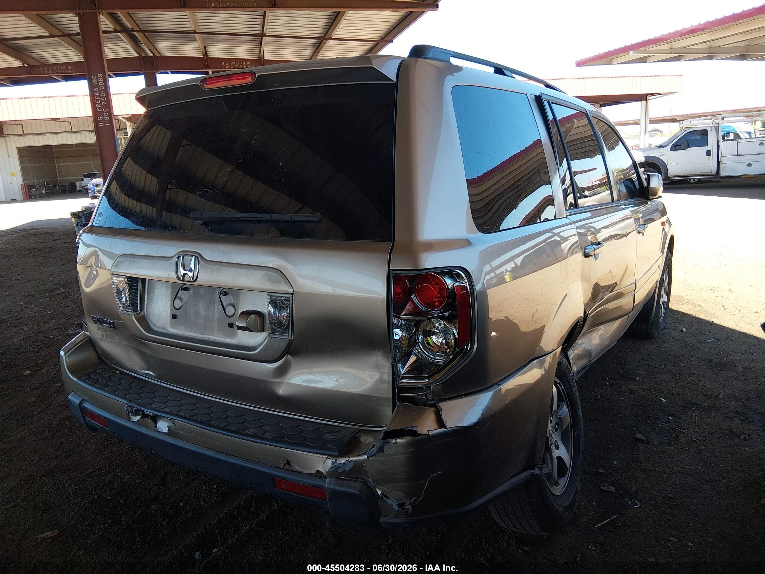 2006 Honda Pilot Ex-l Champagne vin: 5FNYF28796B038657