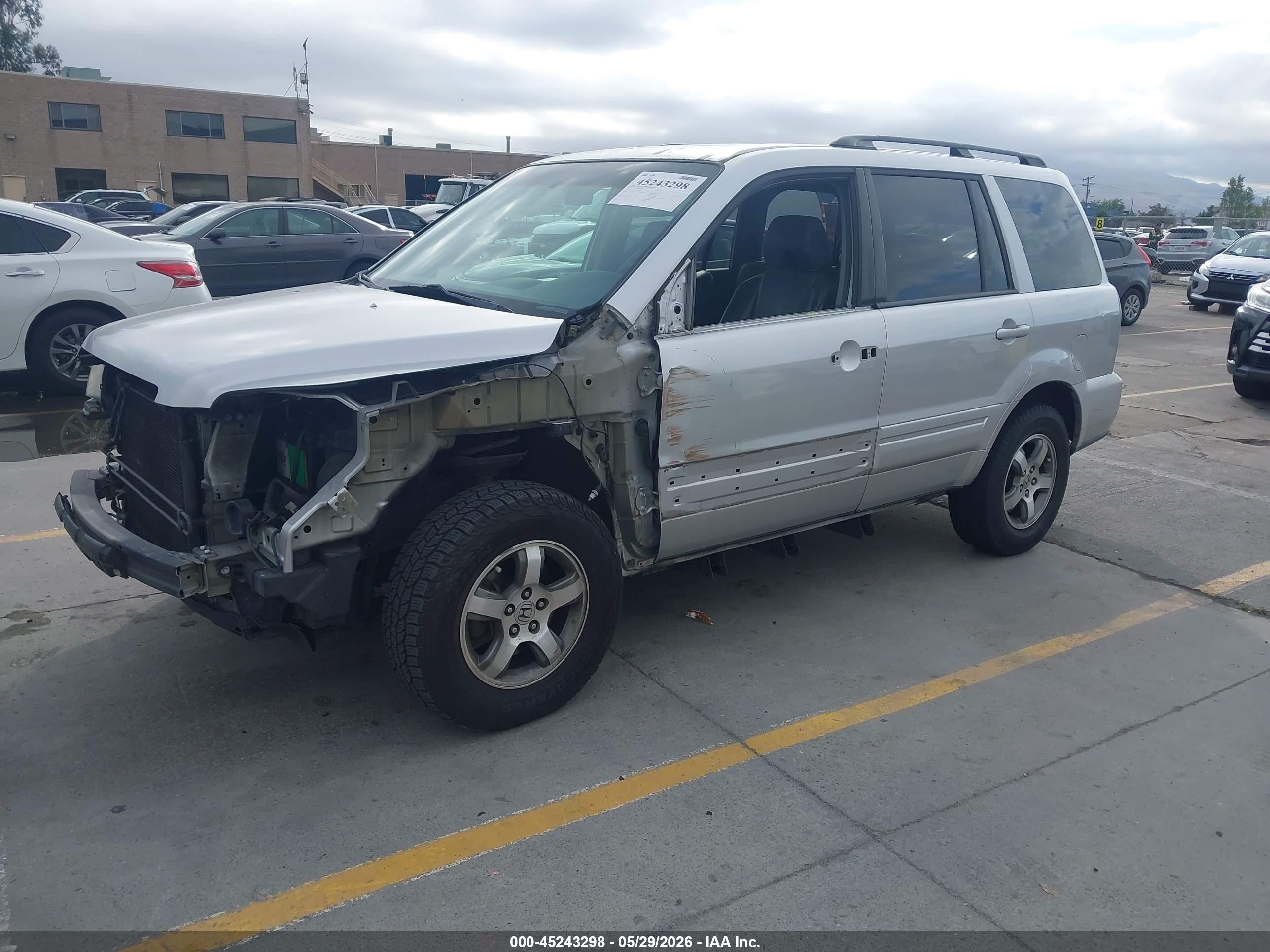 2007 Honda Pilot Ex-l Silver vin: 5FNYF28797B021522