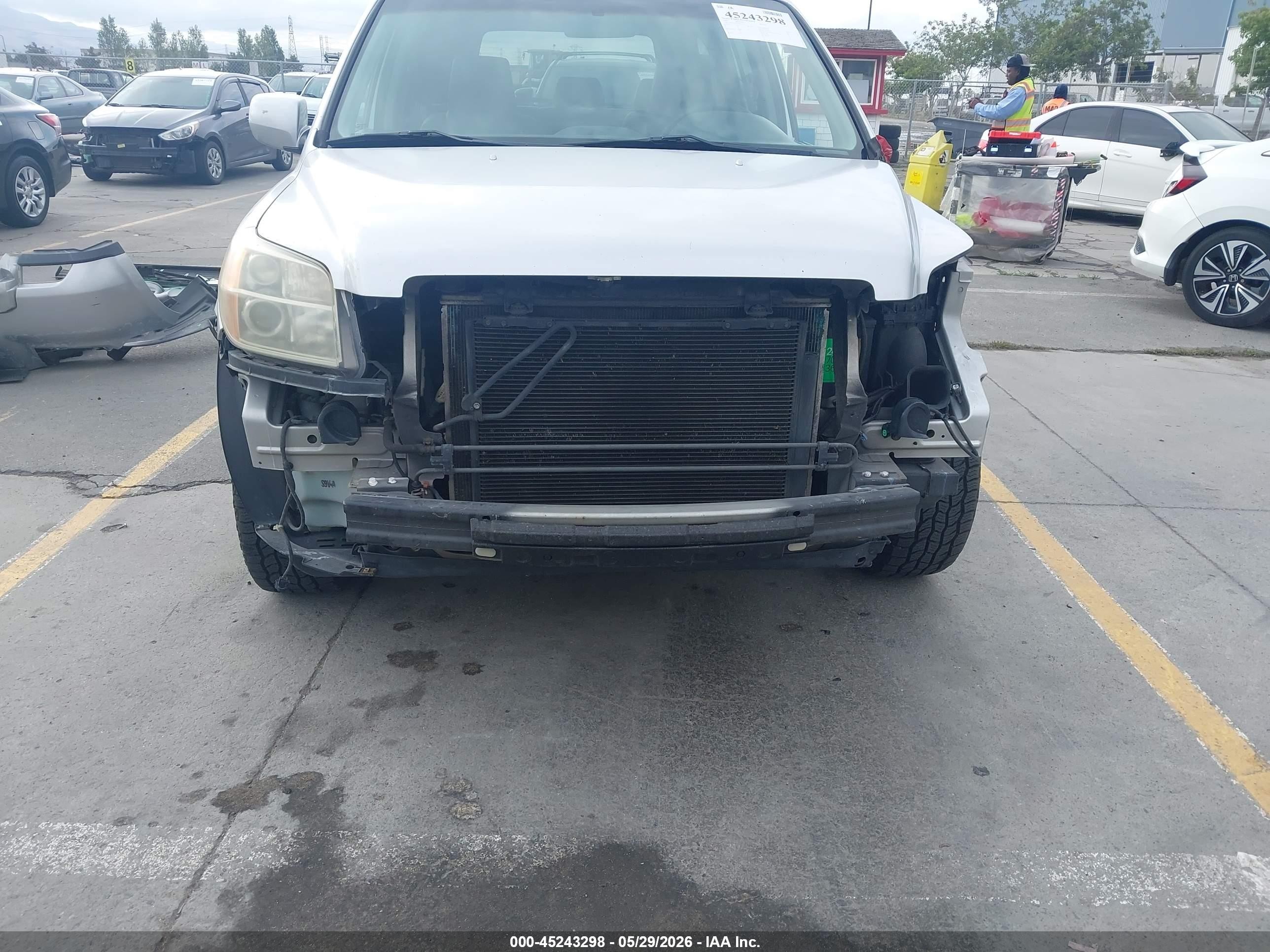 2007 Honda Pilot Ex-l Silver vin: 5FNYF28797B021522