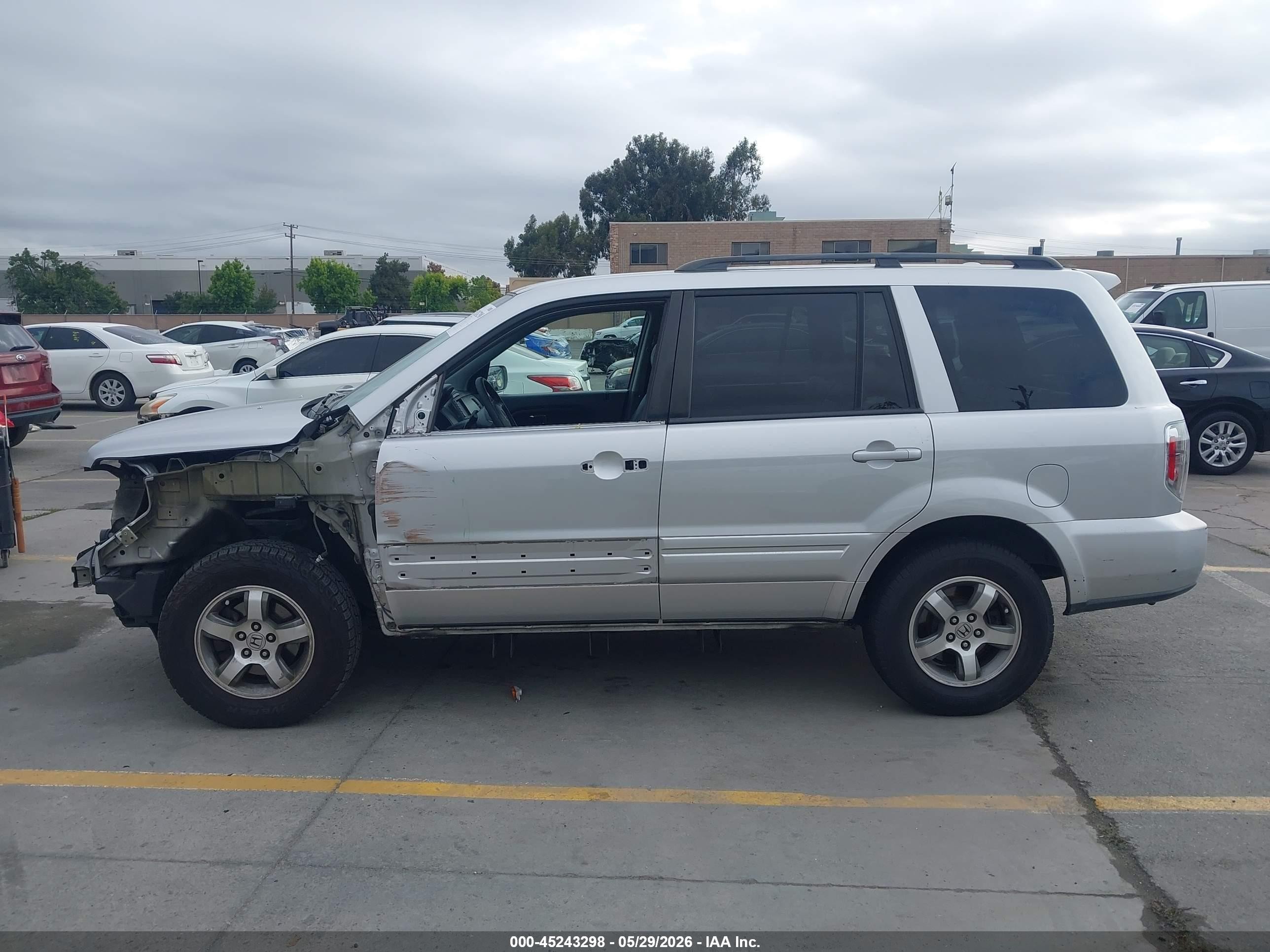 2007 Honda Pilot Ex-l Silver vin: 5FNYF28797B021522