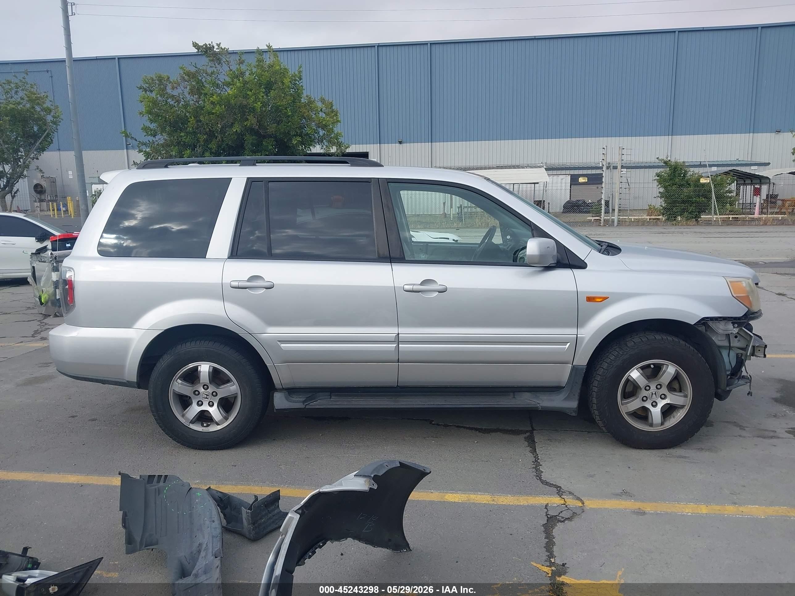 2007 Honda Pilot Ex-l Silver vin: 5FNYF28797B021522