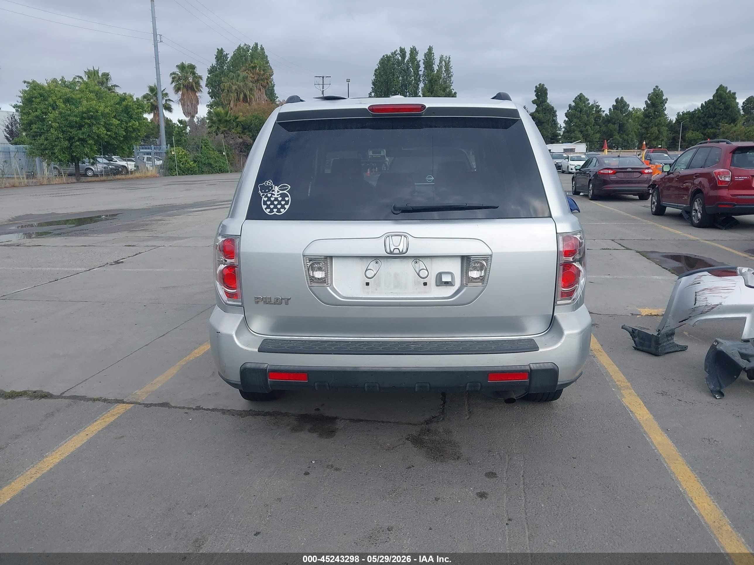 2007 Honda Pilot Ex-l Silver vin: 5FNYF28797B021522