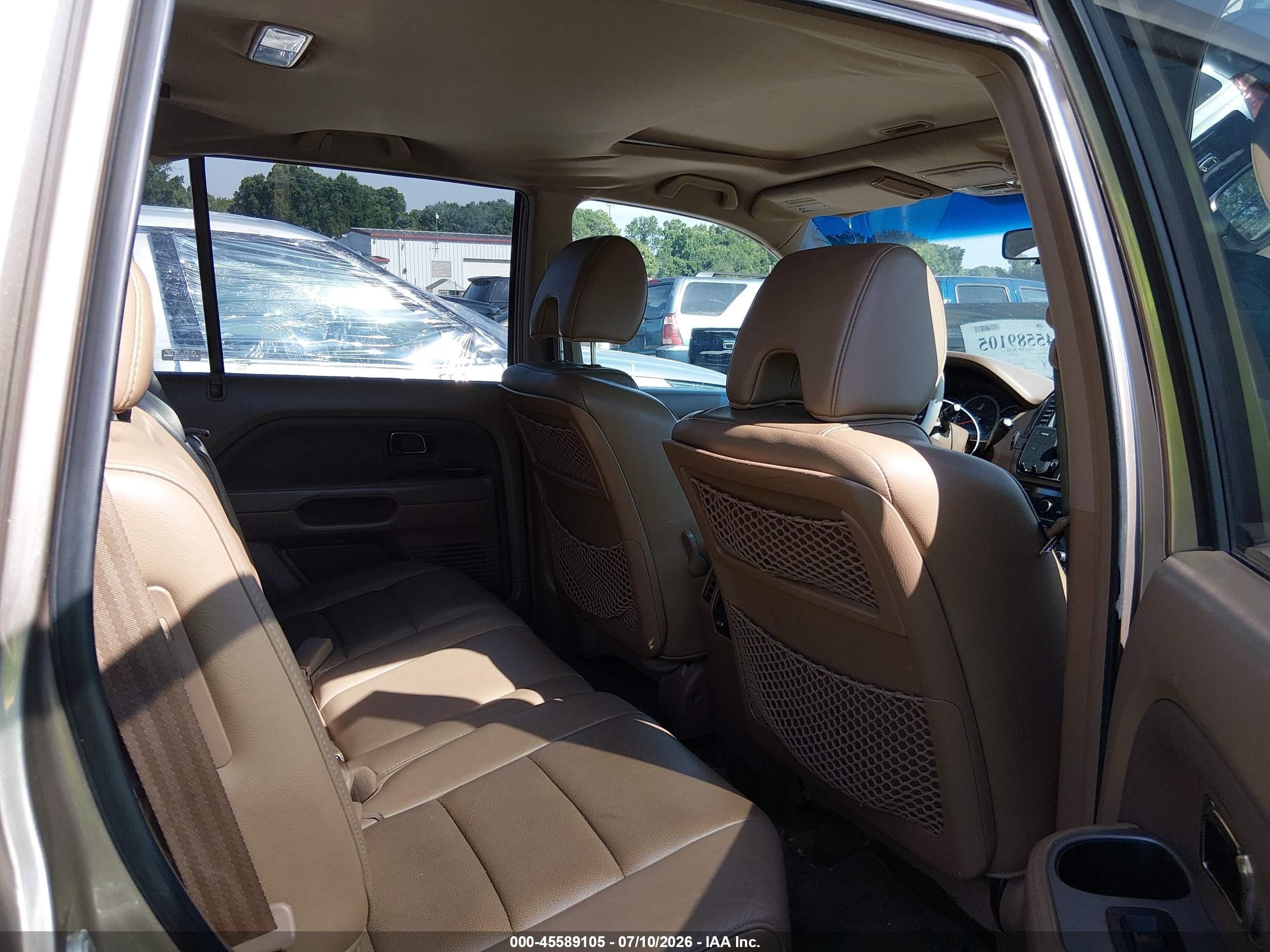 2007 Honda Pilot Ex-l Champagne vin: 5FNYF28797B027742