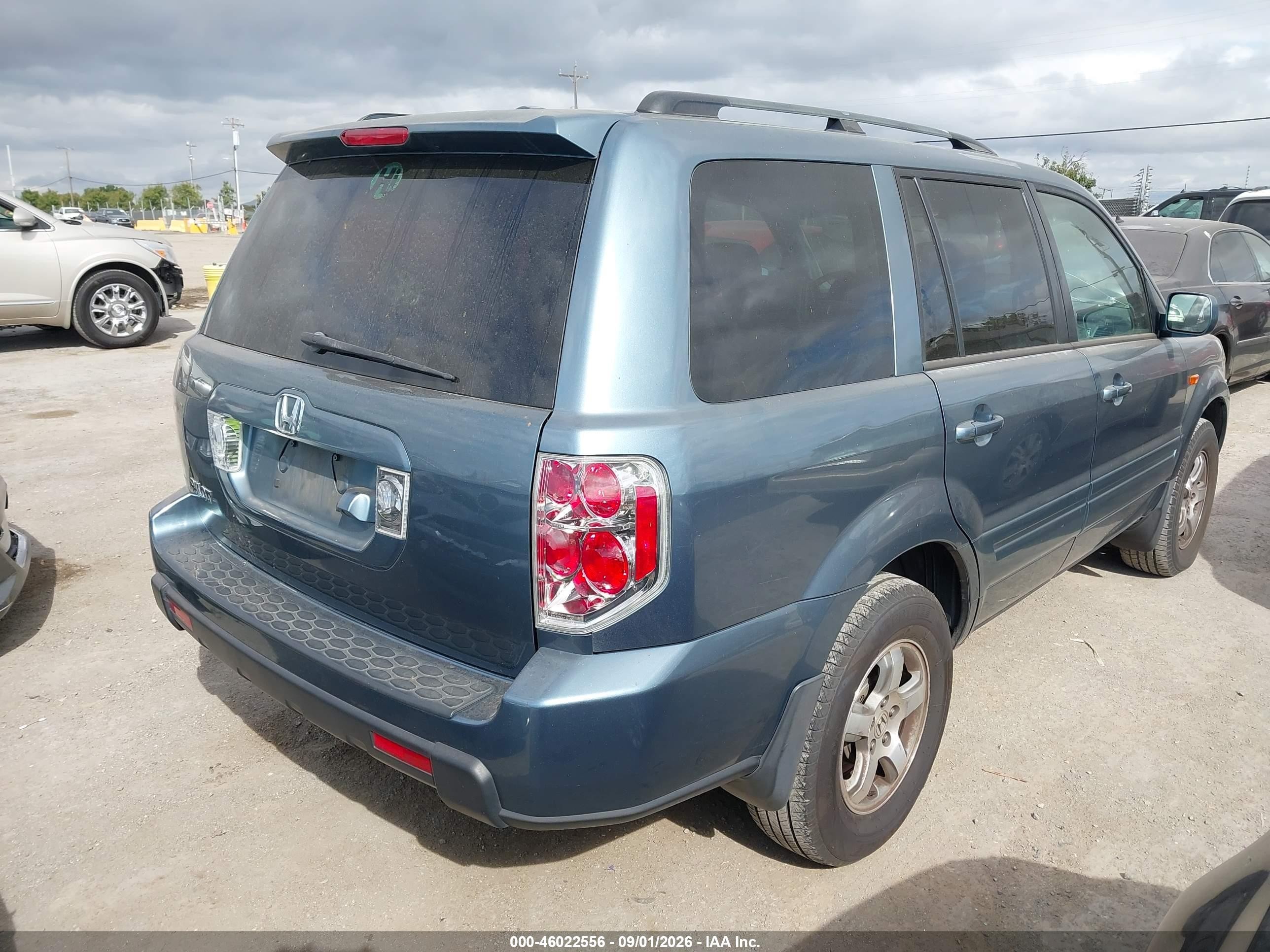 2007 Honda Pilot Ex-l Light Blue vin: 5FNYF287X7B046090