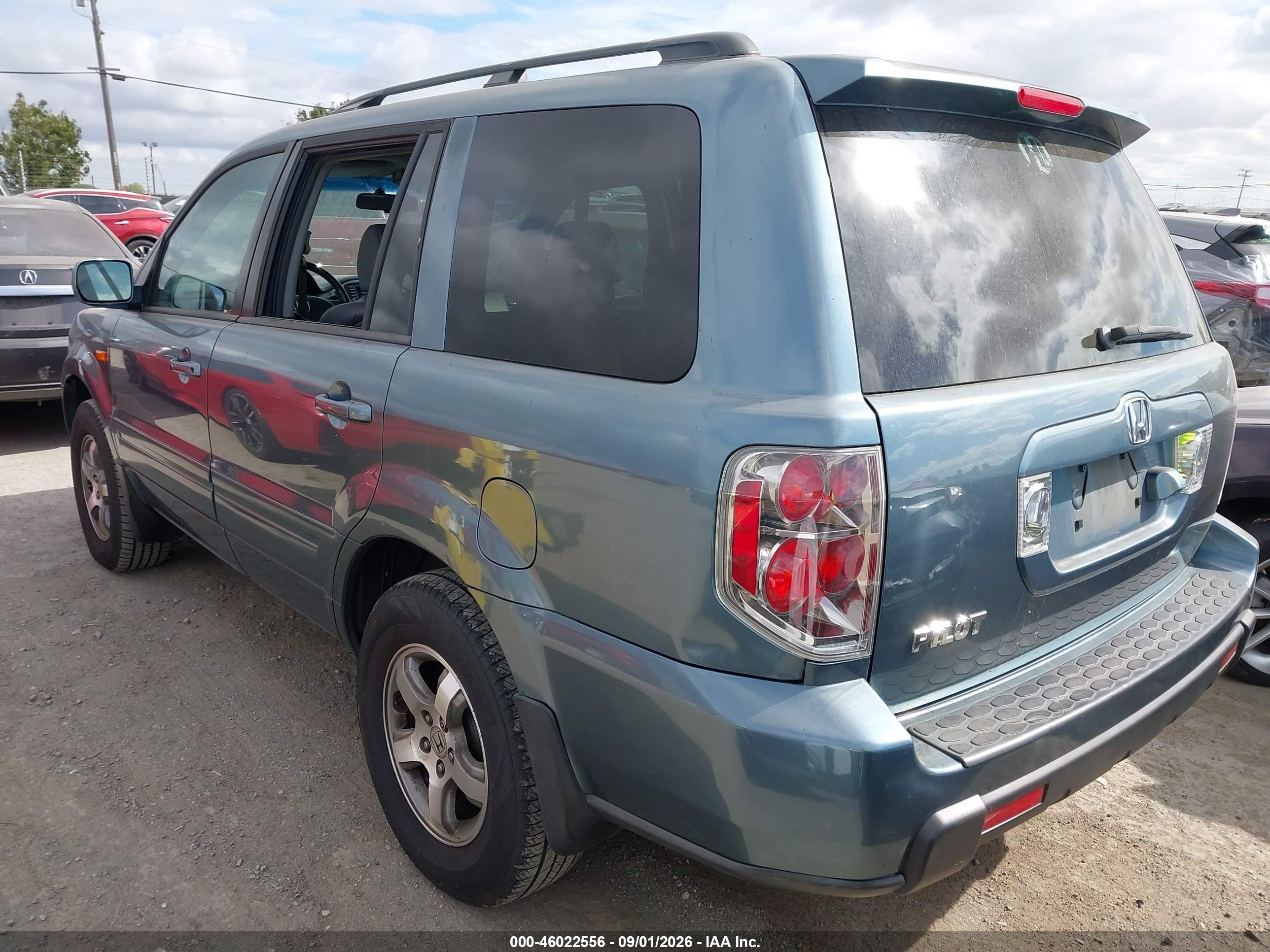 2007 Honda Pilot Ex-l Light Blue vin: 5FNYF287X7B046090