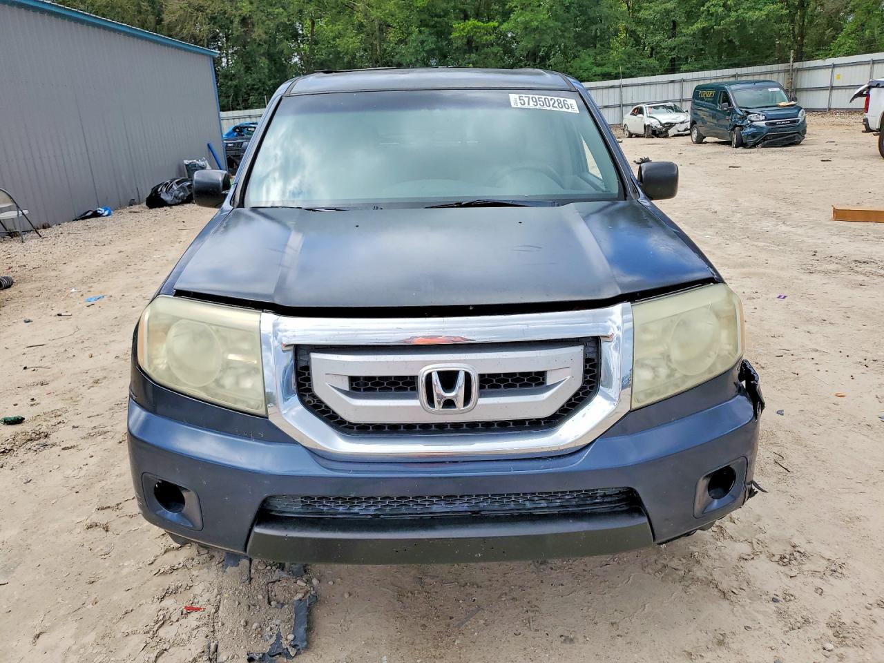 2009 Honda Pilot Lx Blue vin: 5FNYF38229B024713