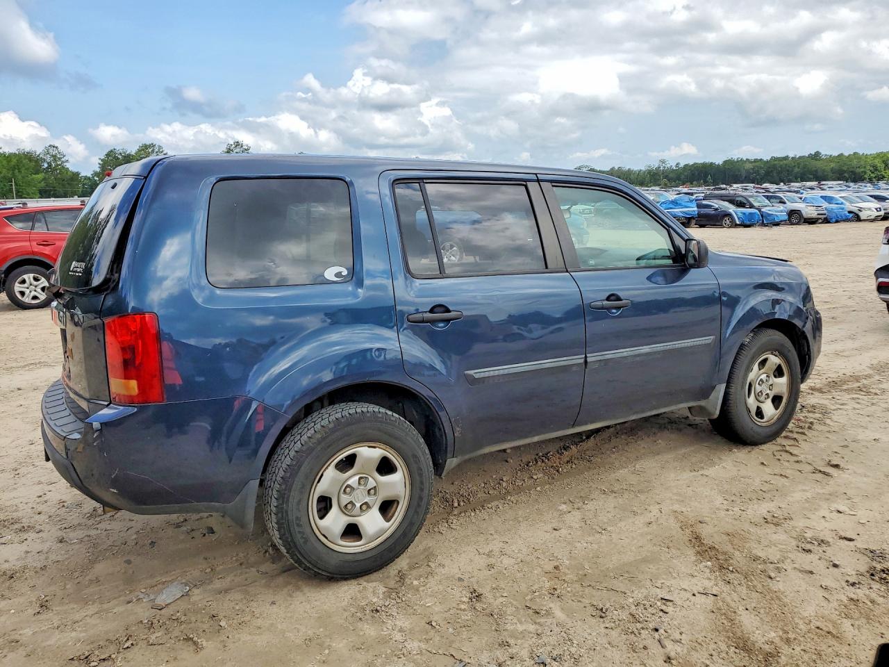 2009 Honda Pilot Lx Blue vin: 5FNYF38229B024713