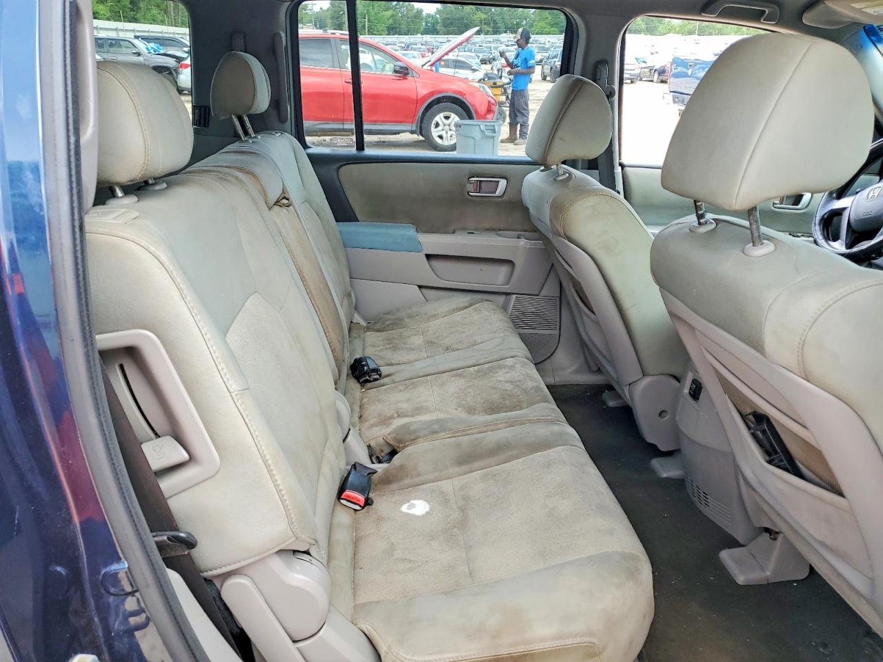 2009 Honda Pilot Lx Blue vin: 5FNYF38229B024713