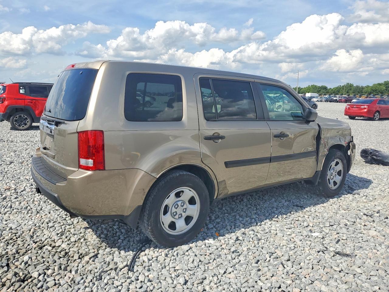 2009 Honda Pilot Lx Beige vin: 5FNYF38239B003952