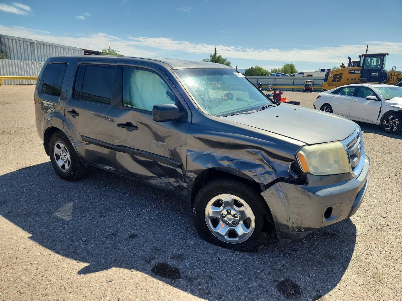 2009 Honda Pilot Lx Gray vin: 5FNYF382X9B009070