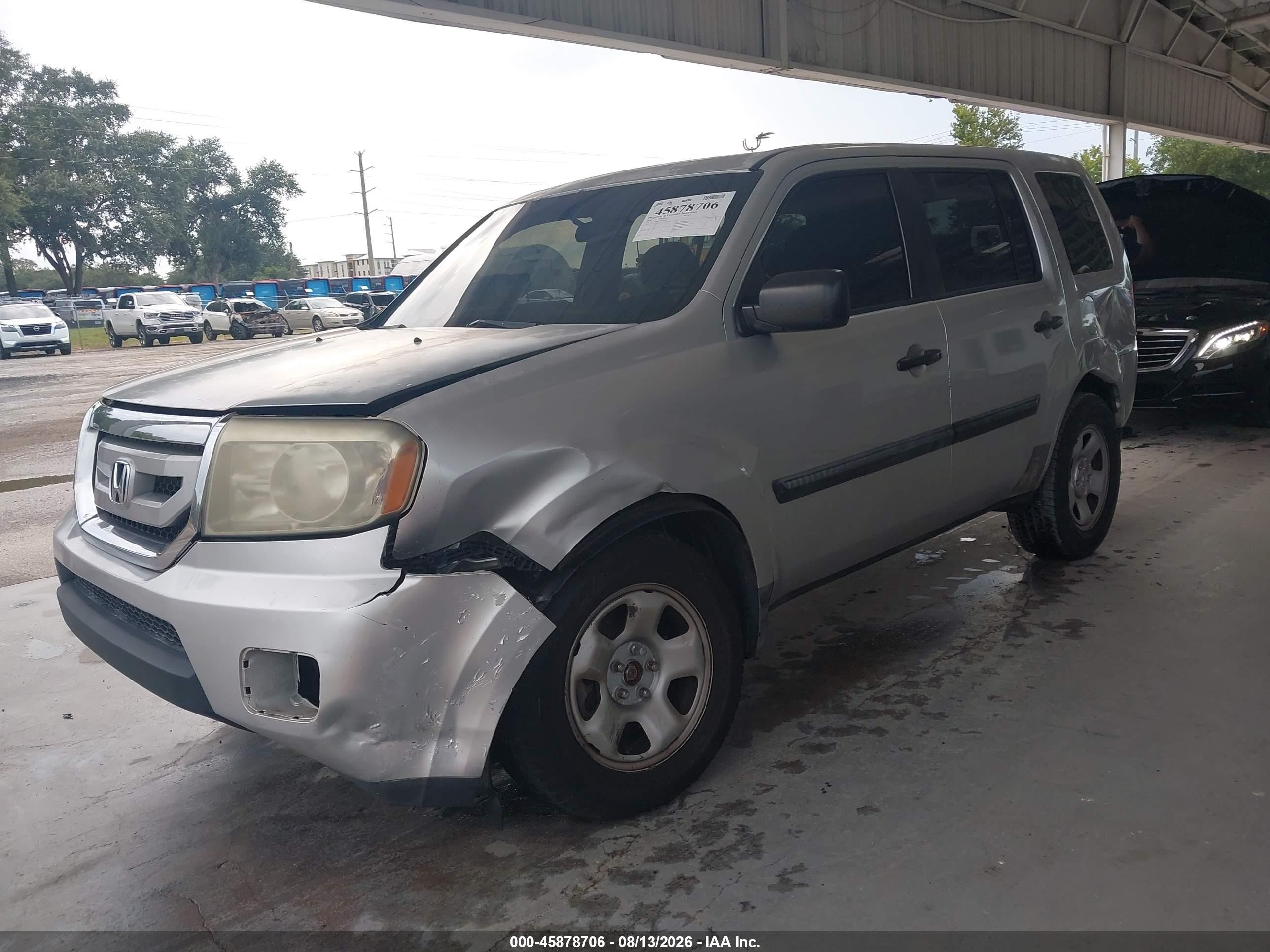 2009 Honda Pilot Lx Gray vin: 5FNYF382X9B025270