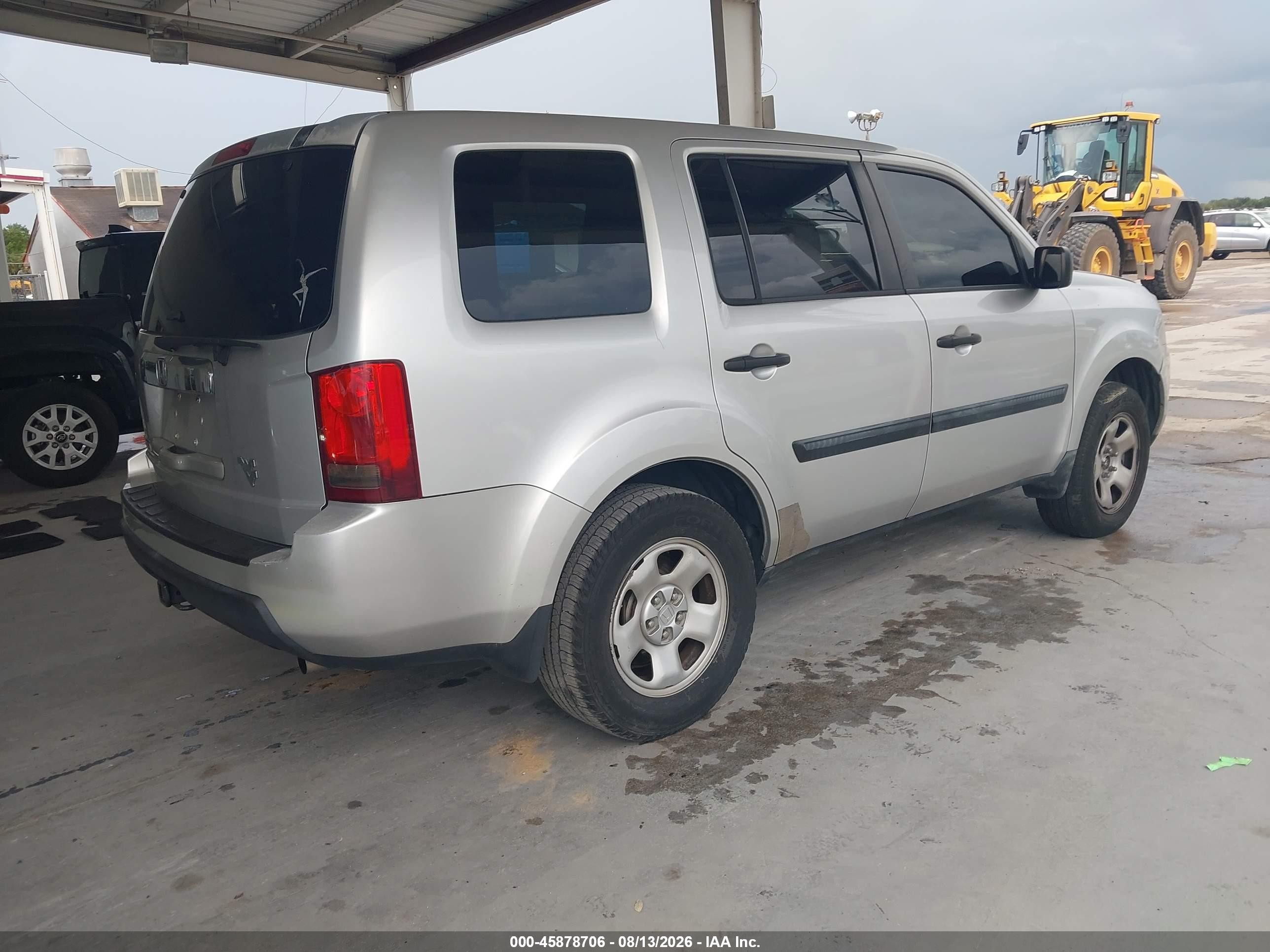 2009 Honda Pilot Lx Gray vin: 5FNYF382X9B025270